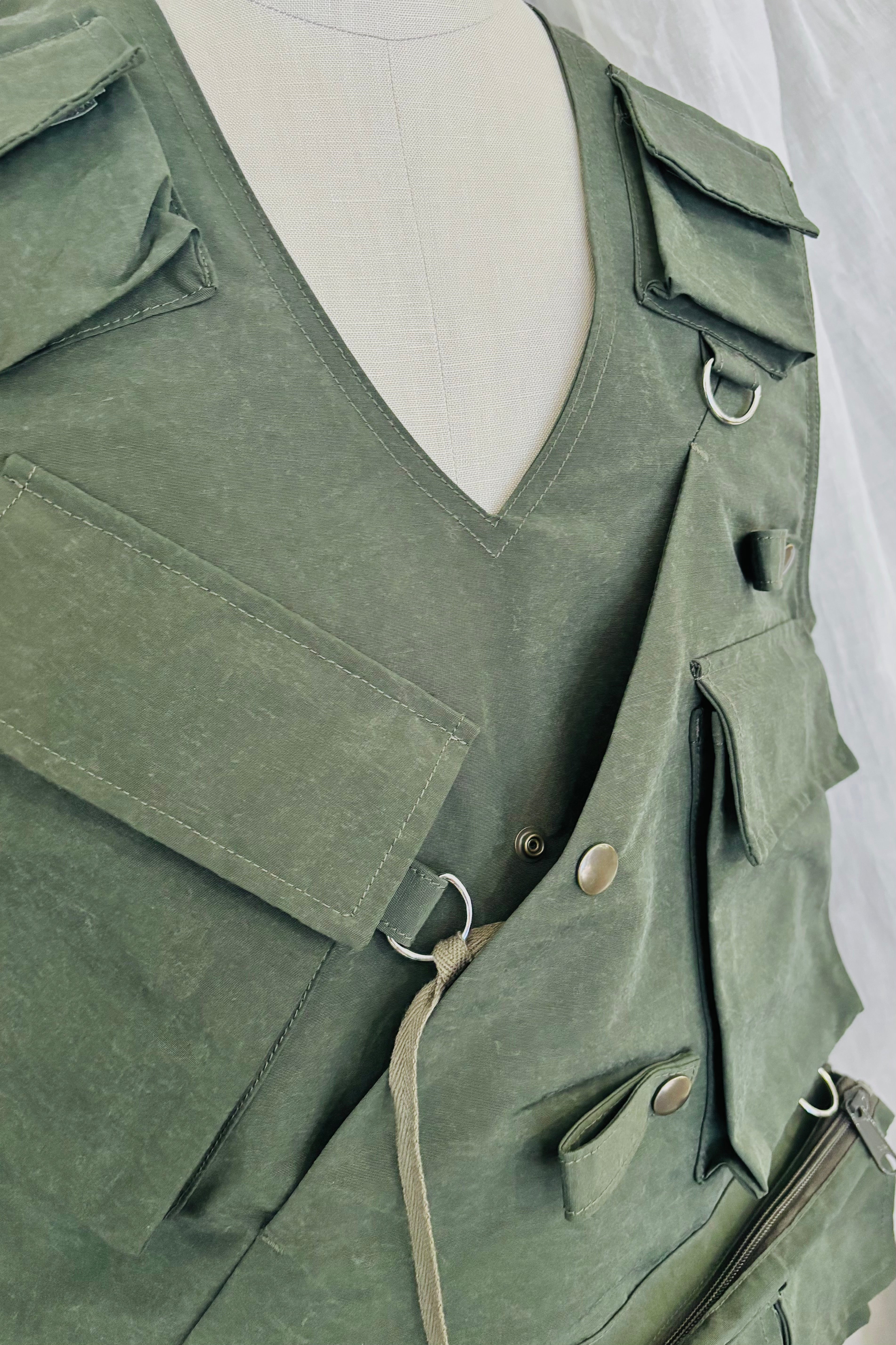 KENNETH FIELD - TROUT HUNTER VEST P/N GROSGRAIN - OLIVE