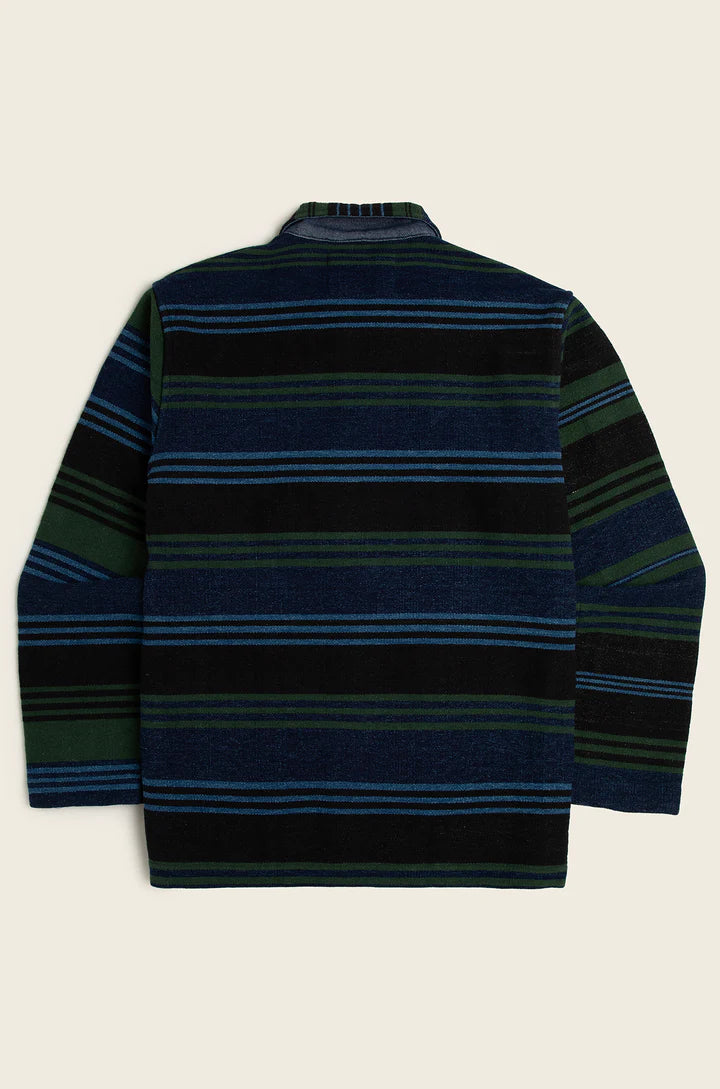 ORIGINAL MADRAS TRADING COMPANY - No140 BEACH MAT WEAVE JACKET - BLUE