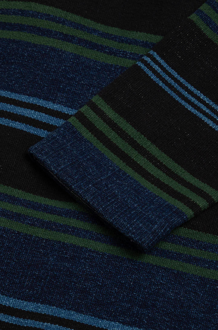 ORIGINAL MADRAS TRADING COMPANY - No140 BEACH MAT WEAVE JACKET - BLUE