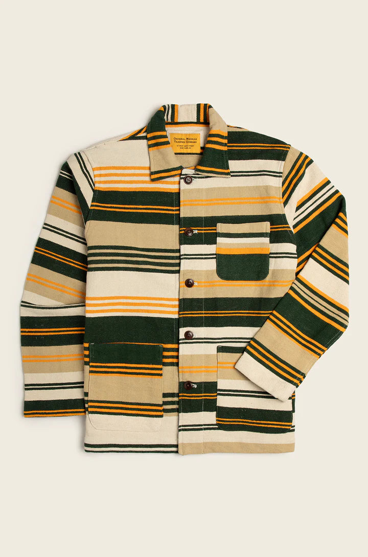 ORIGINAL MADRAS TRADING COMPANY - No140 BEACH MAT WEAVE JACKET - YELLOW