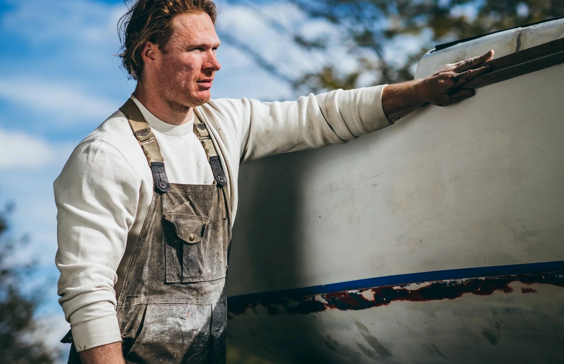 FILSON - WAFFLE KNIT THERMAL CREW - SAND