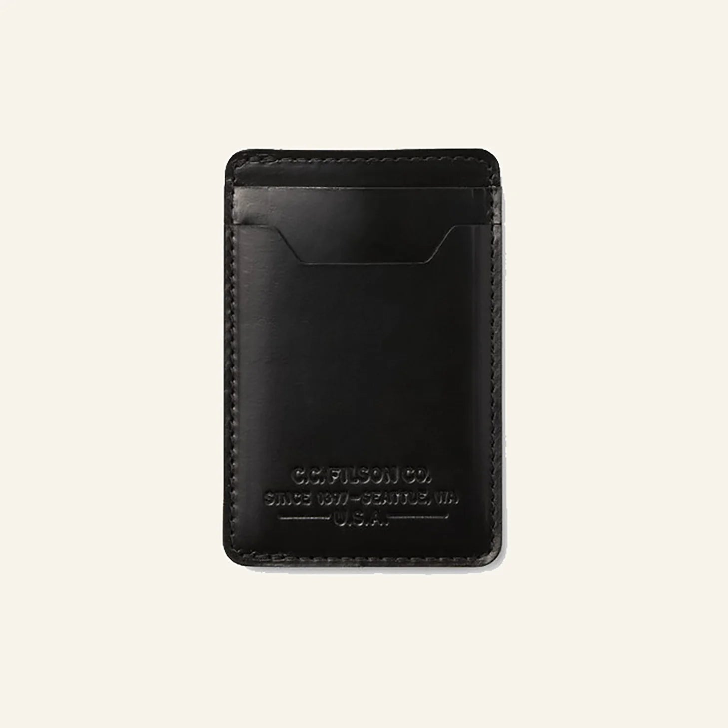 FILSON - LEATHER CARD CASE - BLACK