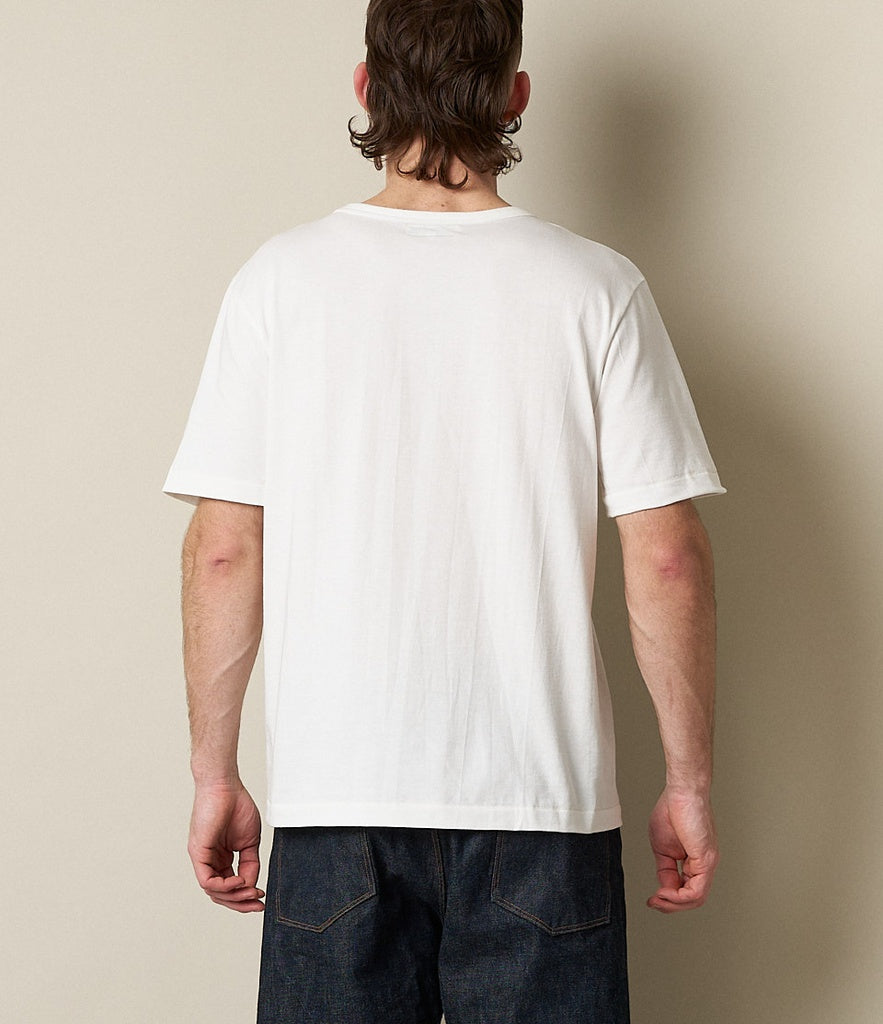 Merz b.Schwanen - 214 LOOPWHEELED TEE RELAXED FIT - WHITE
