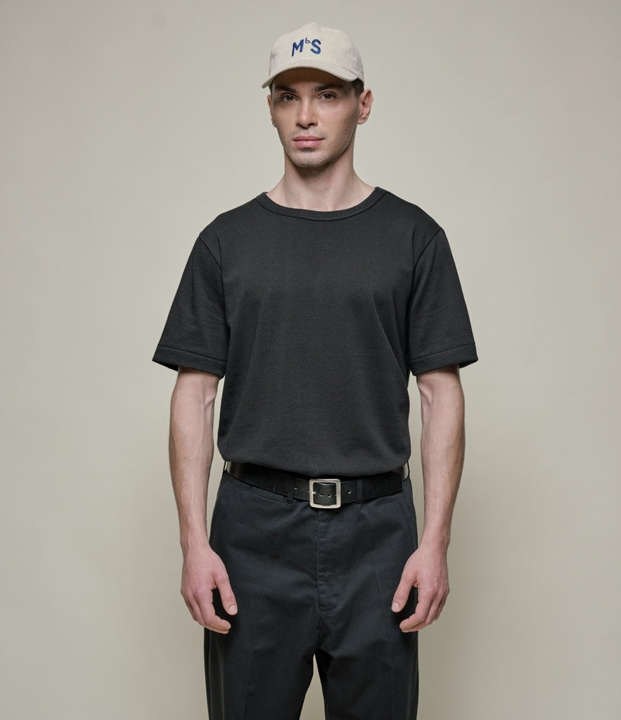 Merz b.Schwanen - 214 LOOPWHEELED TEE RELAXED FIT - CHARCOAL