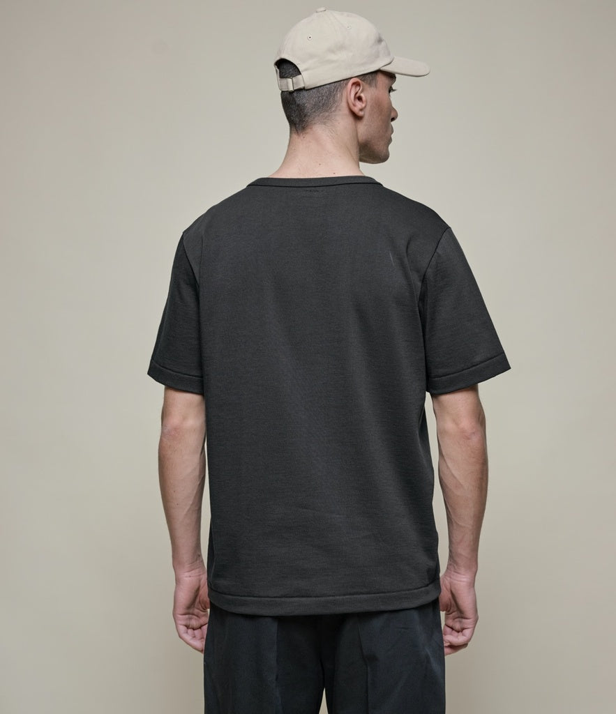 Merz b.Schwanen - 214 LOOPWHEELED TEE RELAXED FIT - CHARCOAL