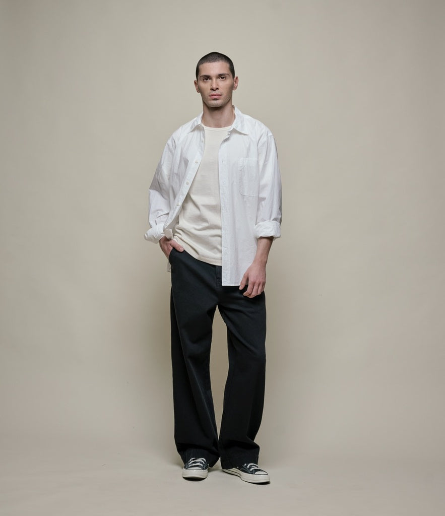 Merz b.Schwanen - 215 LOOPWHEELED TEE - NATURE