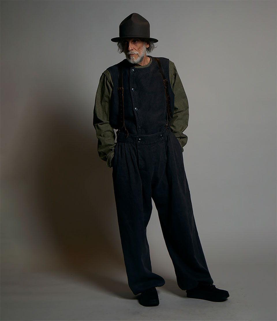 Nigel Cabourn - LEATHER SUSPENDER - PEAT LABEL