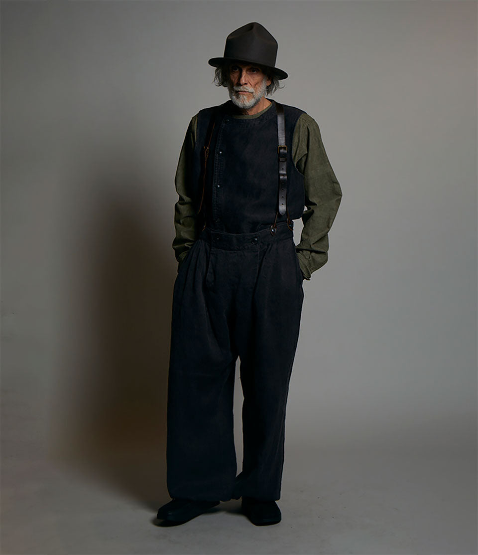 Nigel Cabourn - LEATHER SUSPENDER - PEAT LABEL