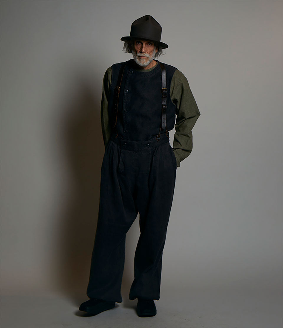 Nigel Cabourn - LEATHER SUSPENDER - PEAT LABEL