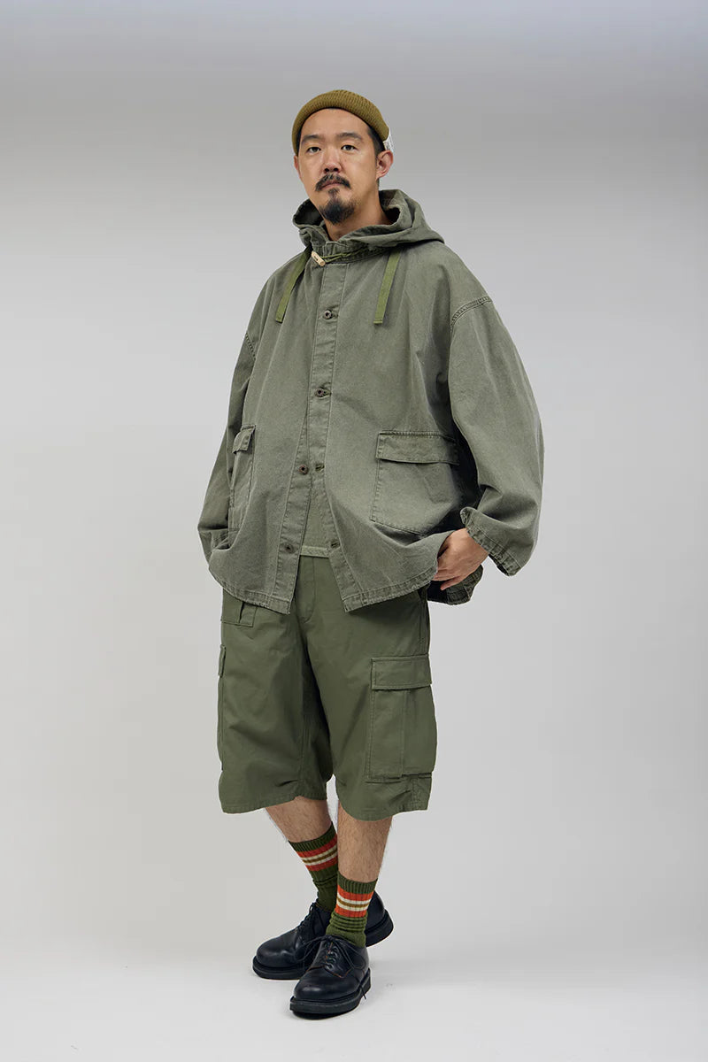 Nigel Cabourn - ARMY CARGO SHORT PANT - DARK GREEN