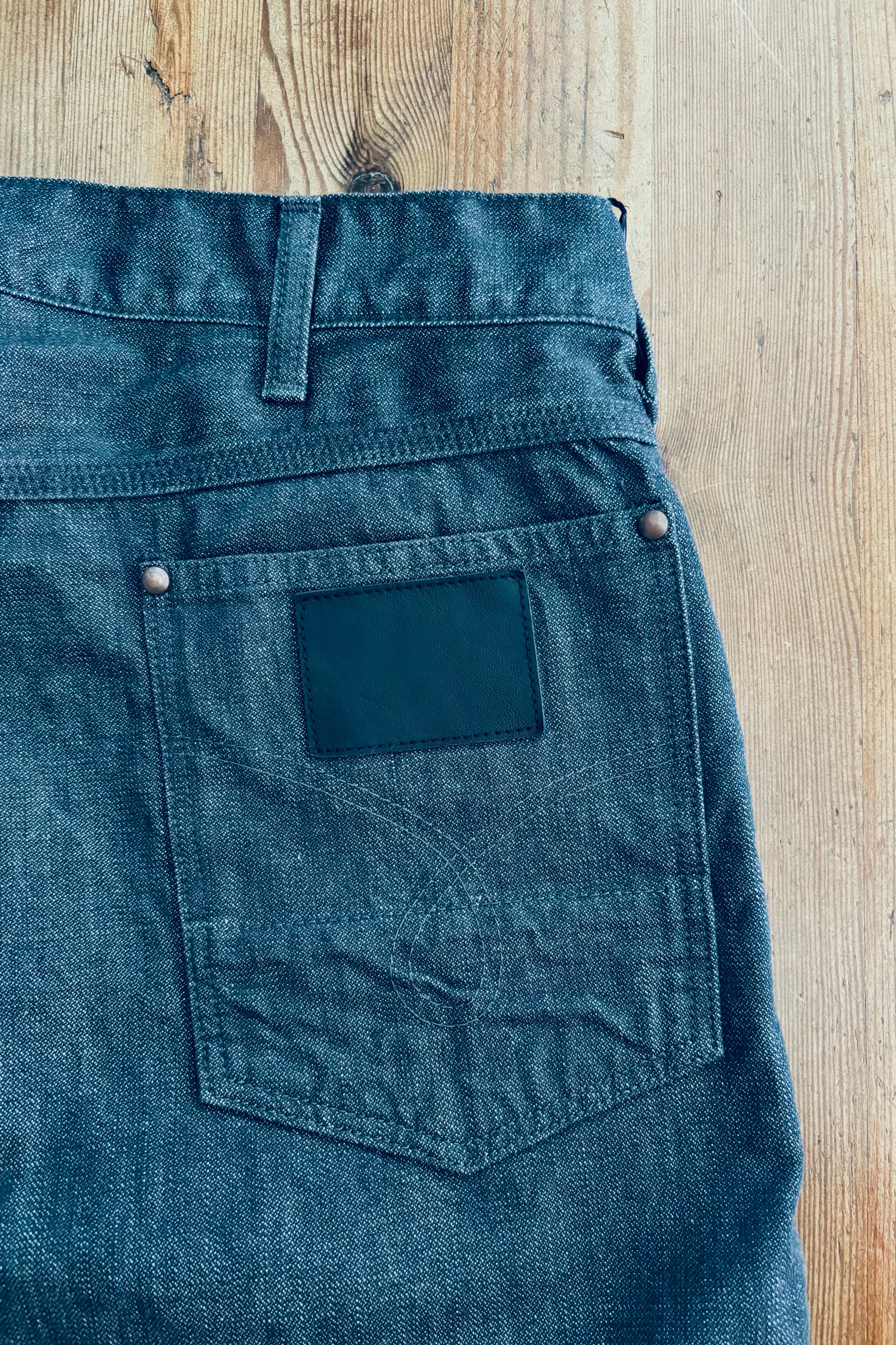 KENNETH FIELD - WESTERN 5P BROKEN TWILL - CHARCOAL