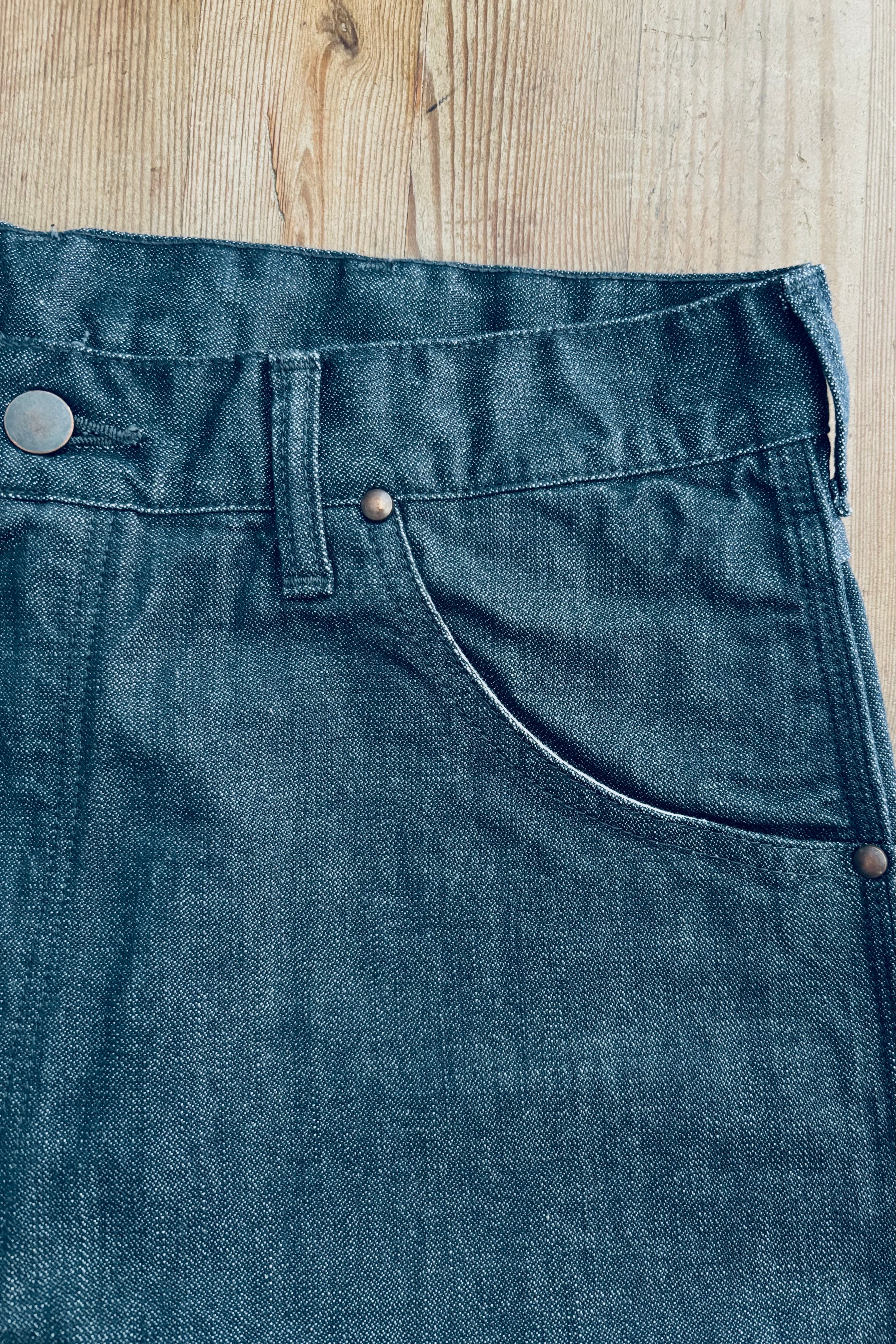 KENNETH FIELD - WESTERN 5P BROKEN TWILL - CHARCOAL