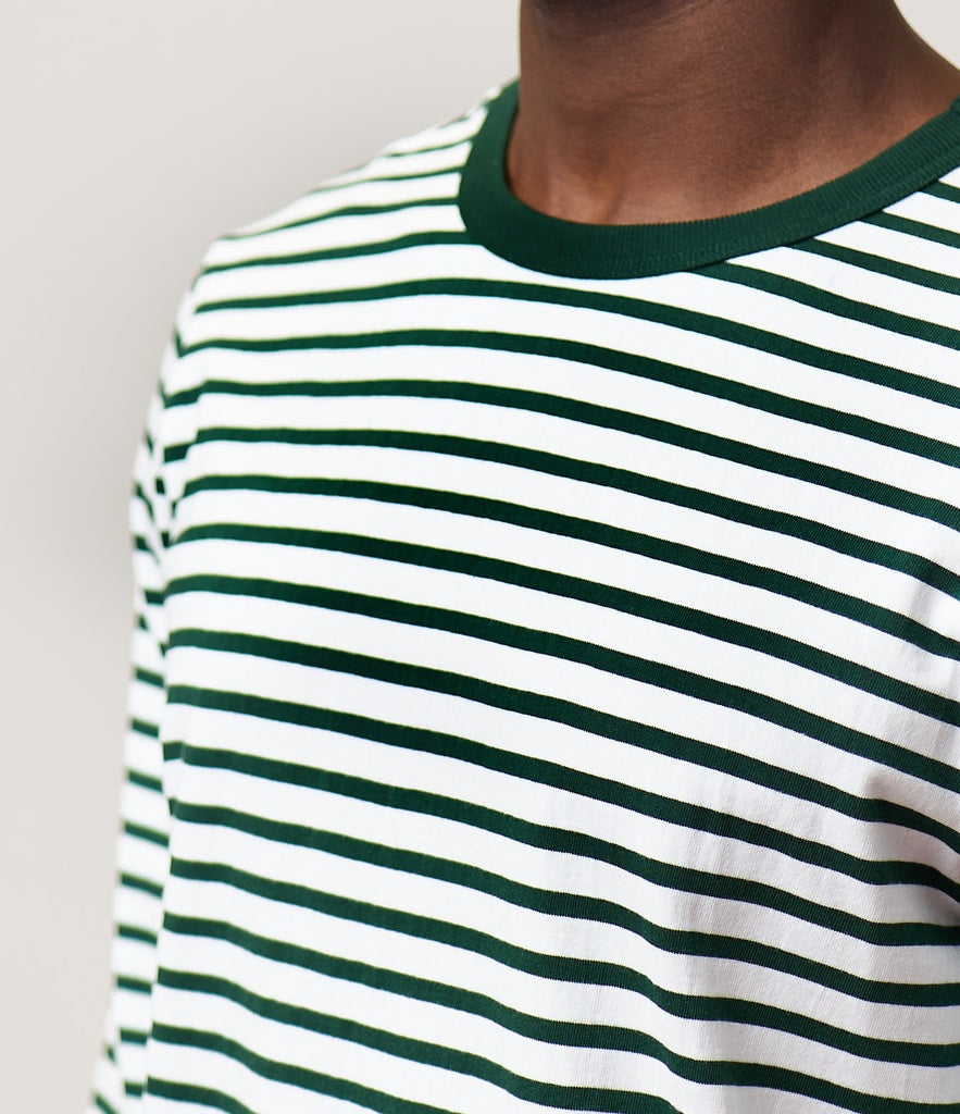 Merz b.Schwanen - 2M18 LONG SLEEVE 7.9oz - GREEN/WHITE
