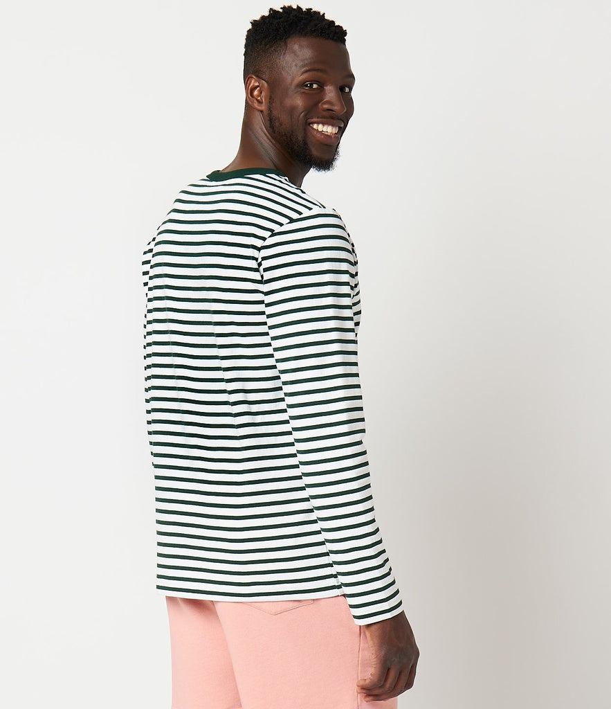 Merz b.Schwanen - 2M18 LONG SLEEVE 7.9oz - GREEN/WHITE