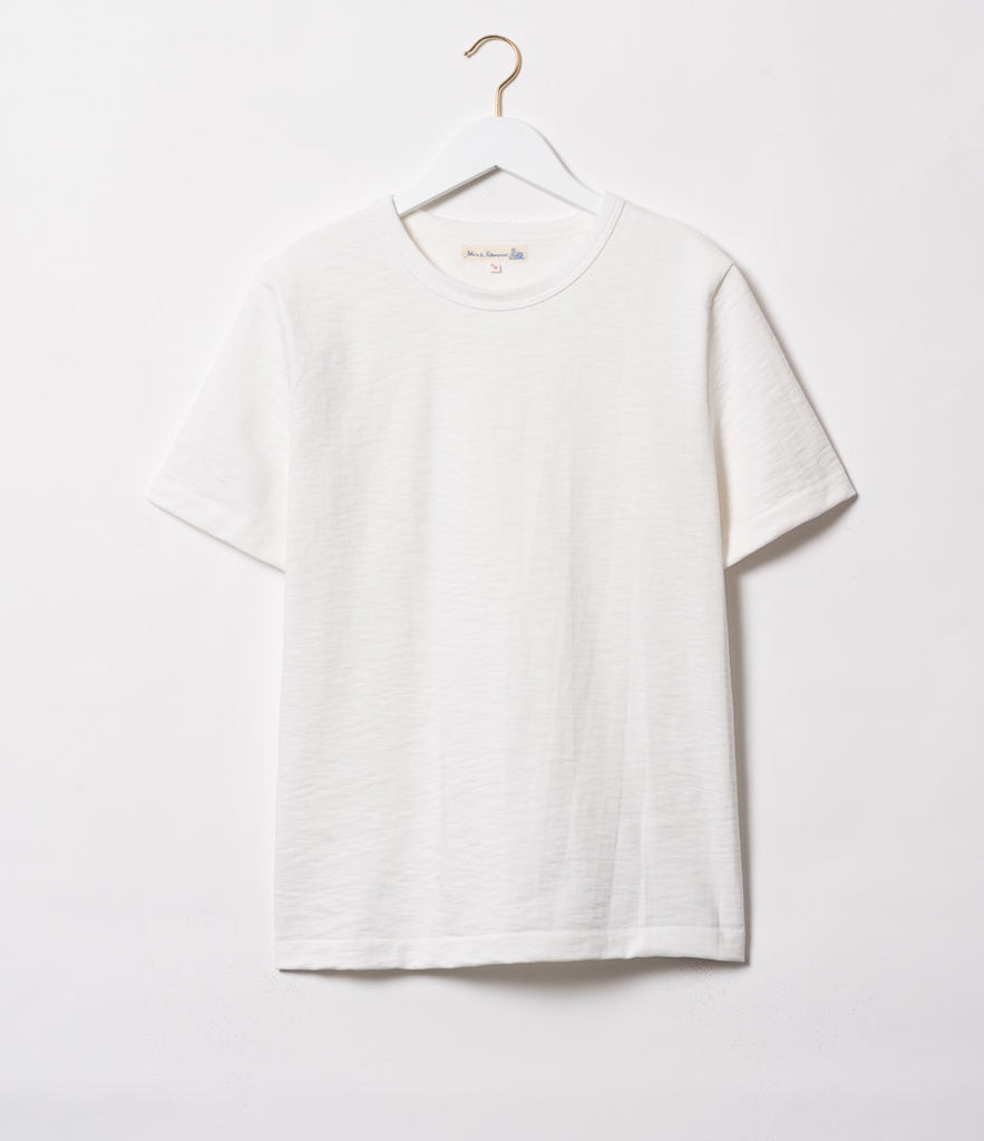 Merz b.Schwanen - 2S14 LOOPWHEELED TEE HEAVY - WHITE