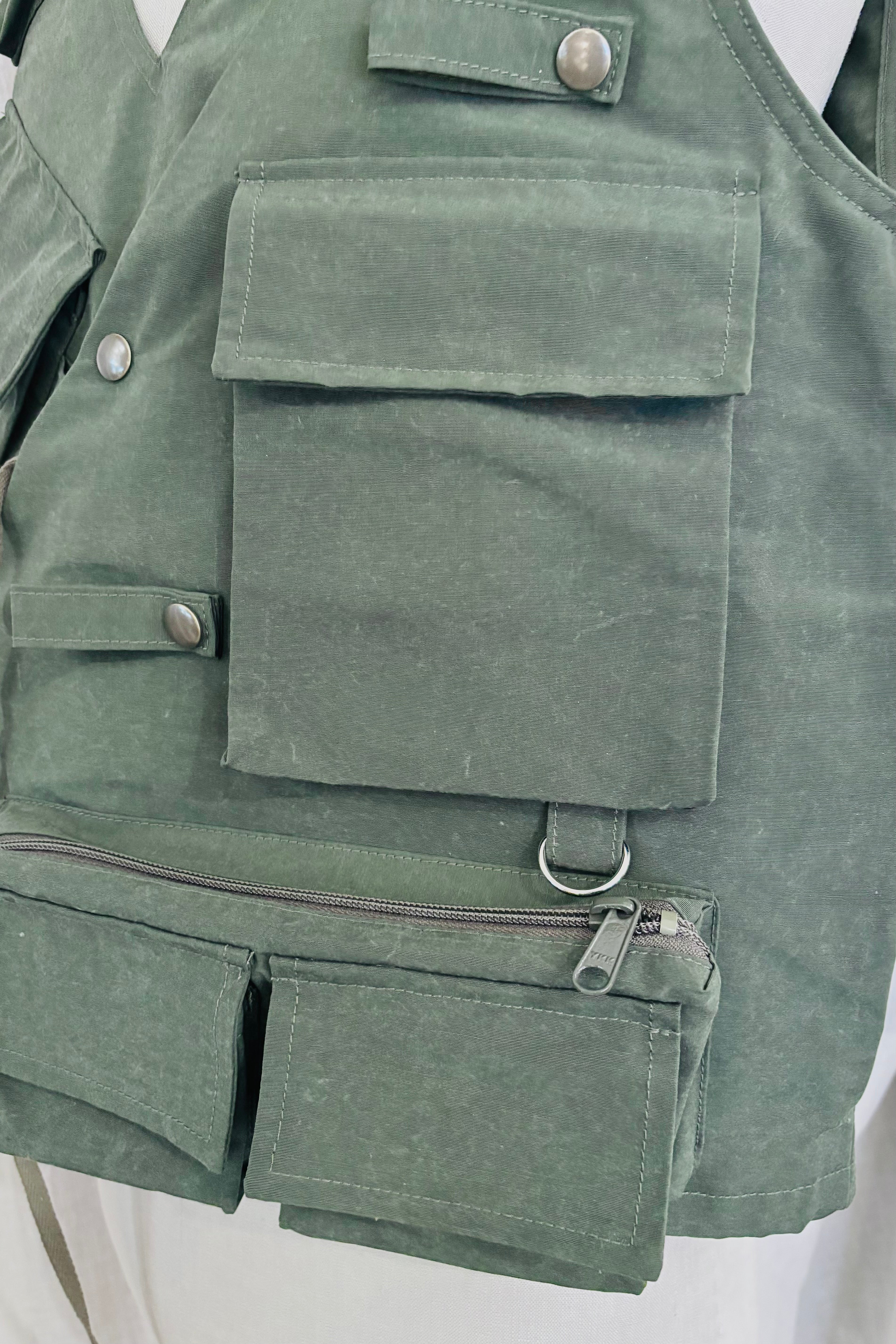 KENNETH FIELD - TROUT HUNTER VEST P/N GROSGRAIN - OLIVE