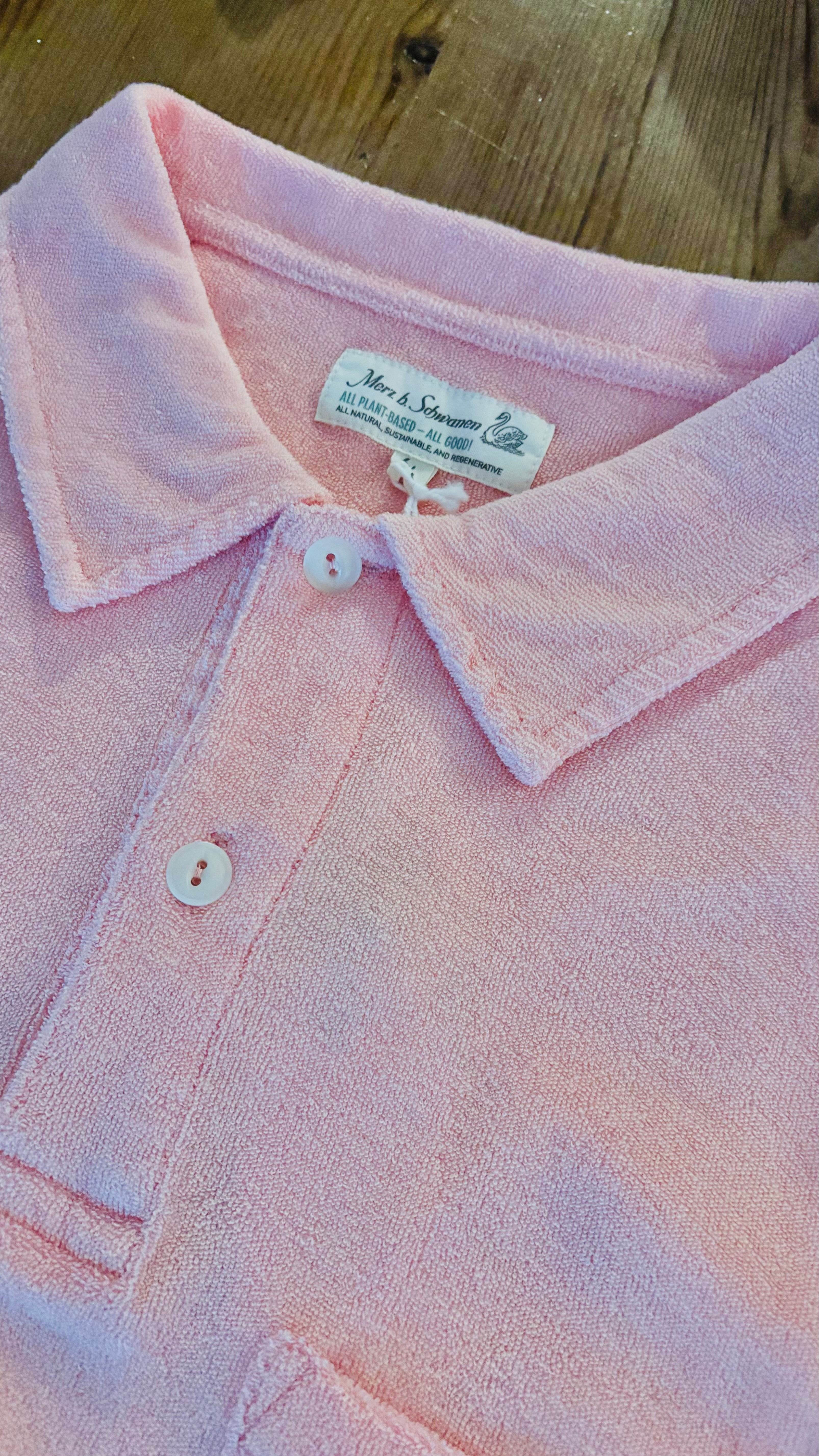 Merz b.Schwanen - TPLP02 TERRY MEN'S POLO SHIRT CLASSIC FIT - PEACH