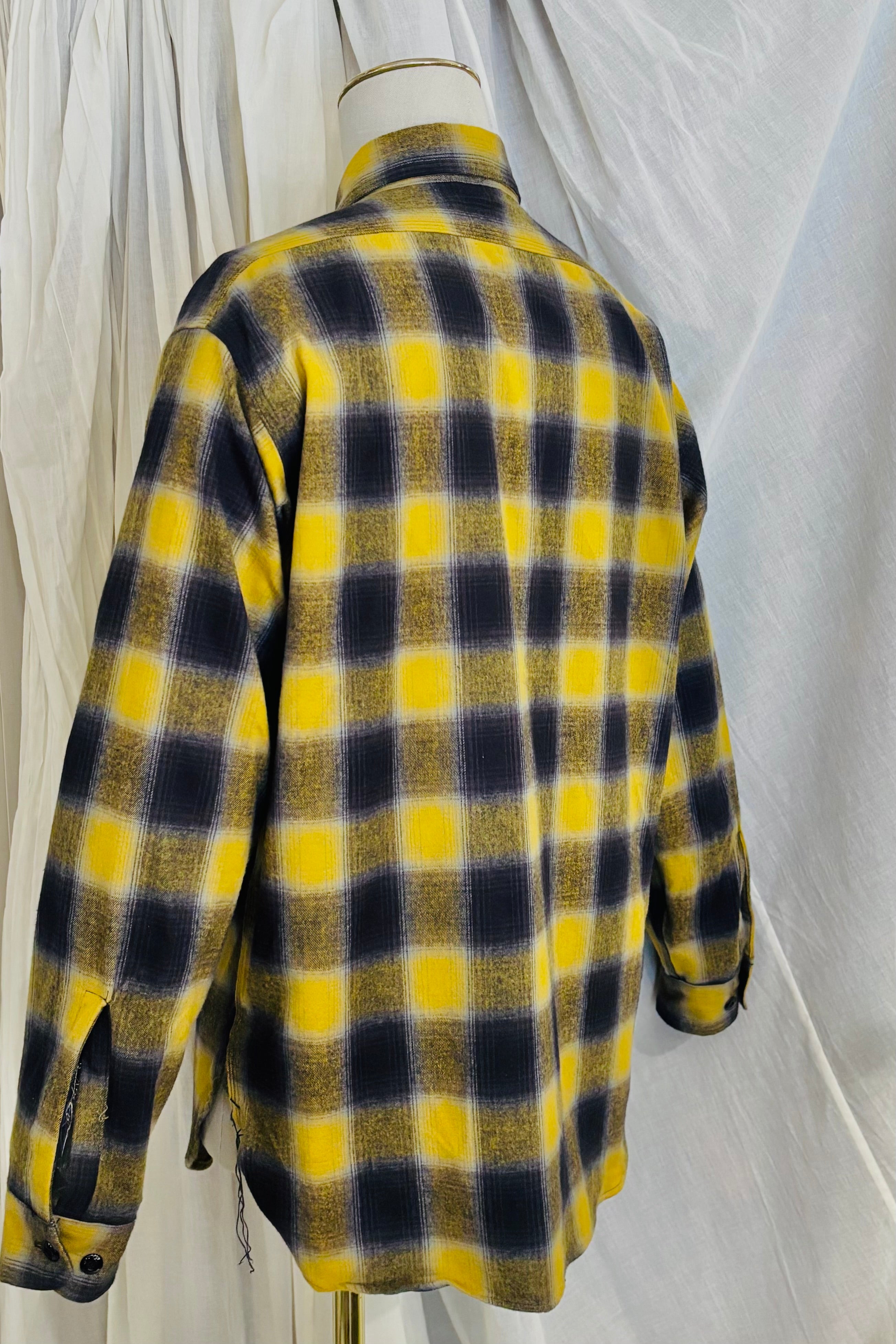 KENNETH FIELD - BARN SHIRTS FLANNEL PLAIDS - MUSTARD