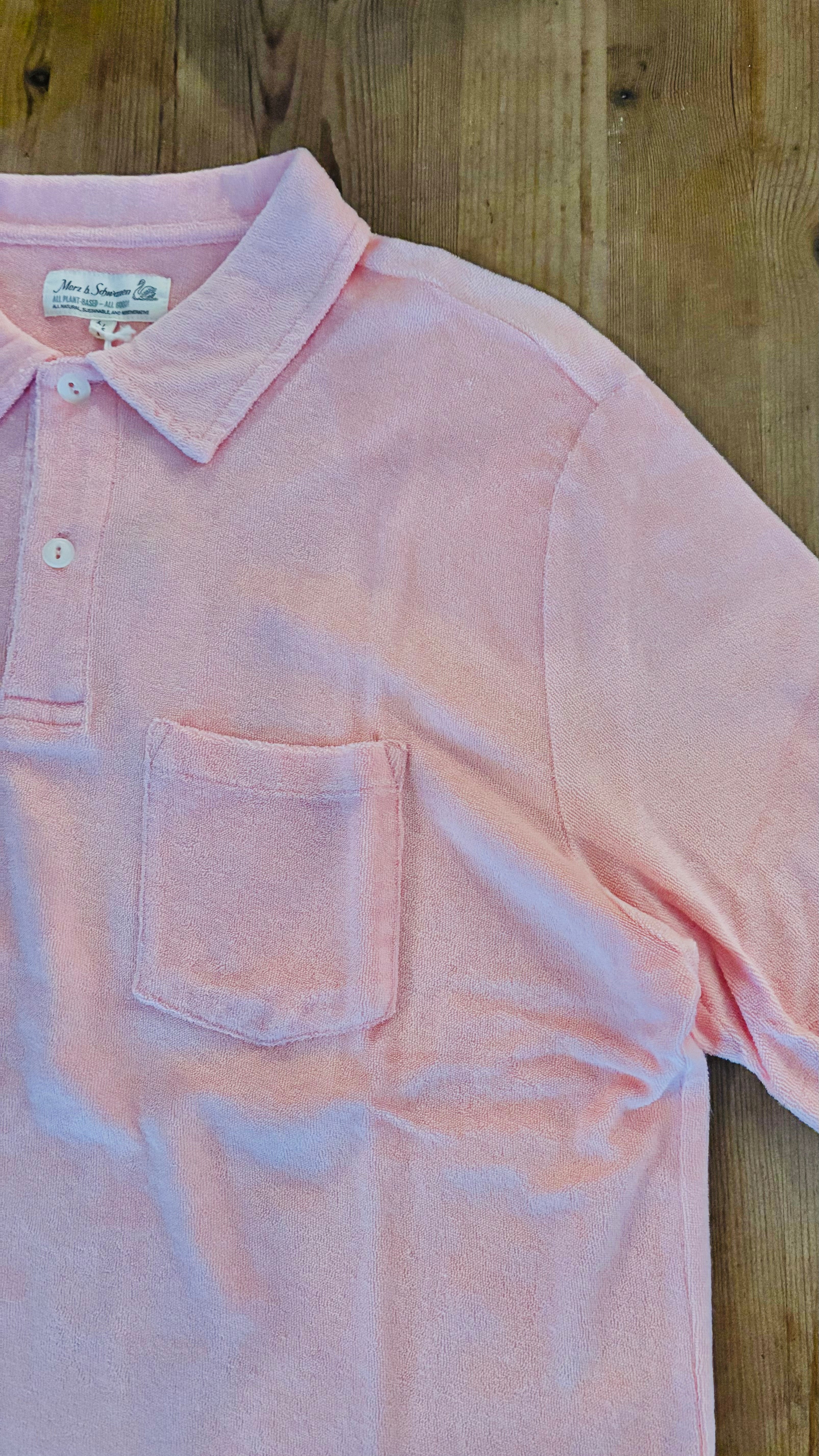 Merz b.Schwanen - TPLP02 TERRY MEN'S POLO SHIRT CLASSIC FIT - PEACH