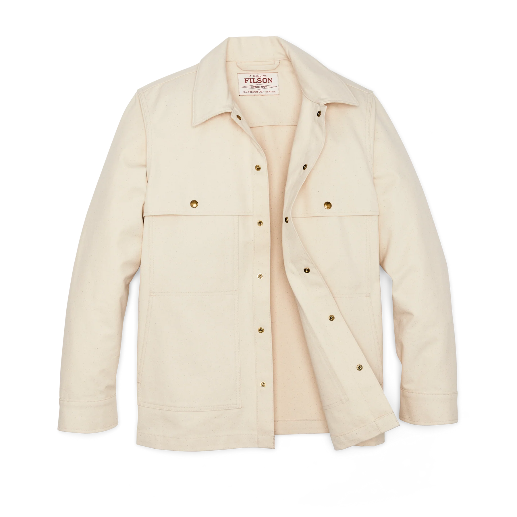 FILSON - DRY TIN CLOTH FORESTER JAC SHIRT - NATURAL SEED