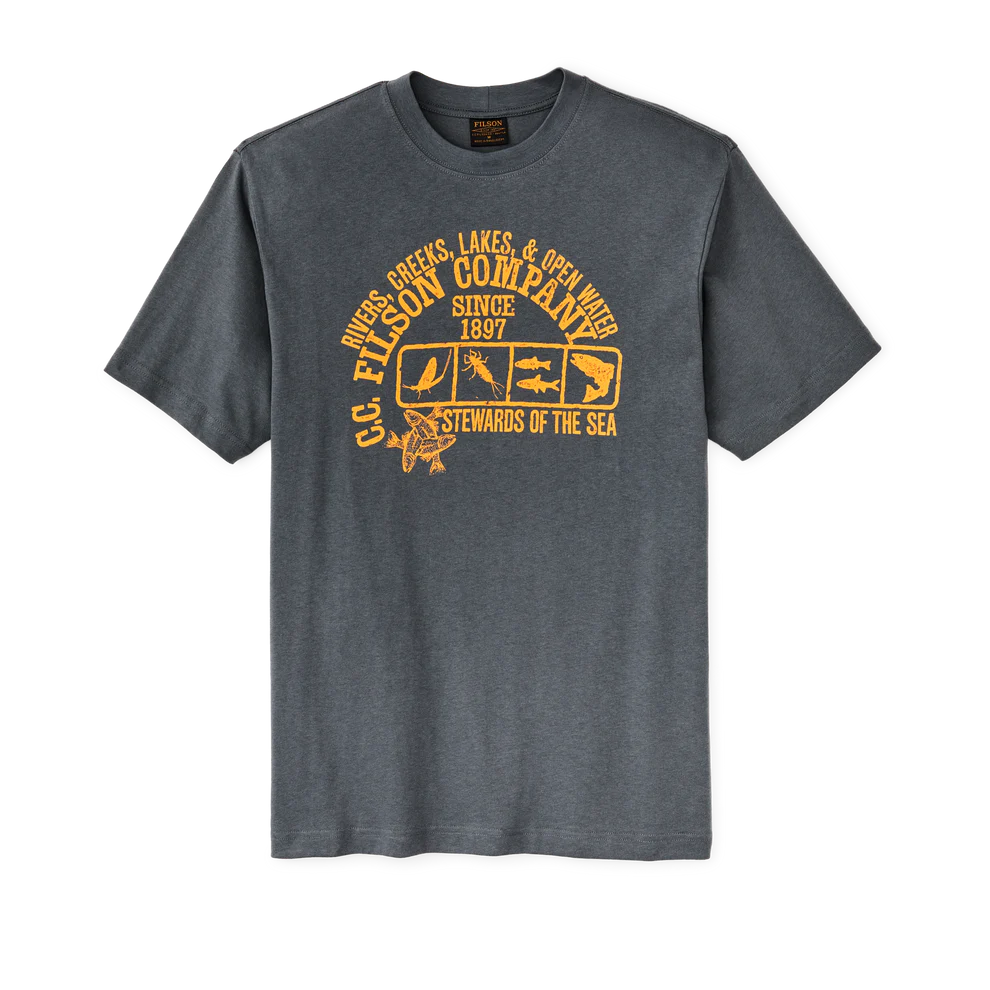 FILSON - FRONTIER GRAPHIC TEE - STORM BLUE / STEWARDS