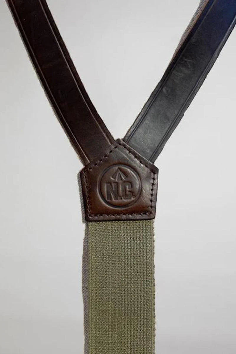 Nigel Cabourn - LEATHER SUSPENDER - PEAT LABEL