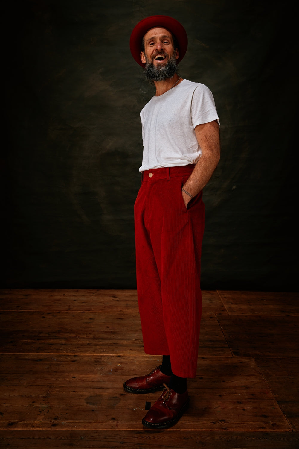 HACKNEY UNION WORKHOUSE - ALFIE TROUSER CORDUROY - RUST