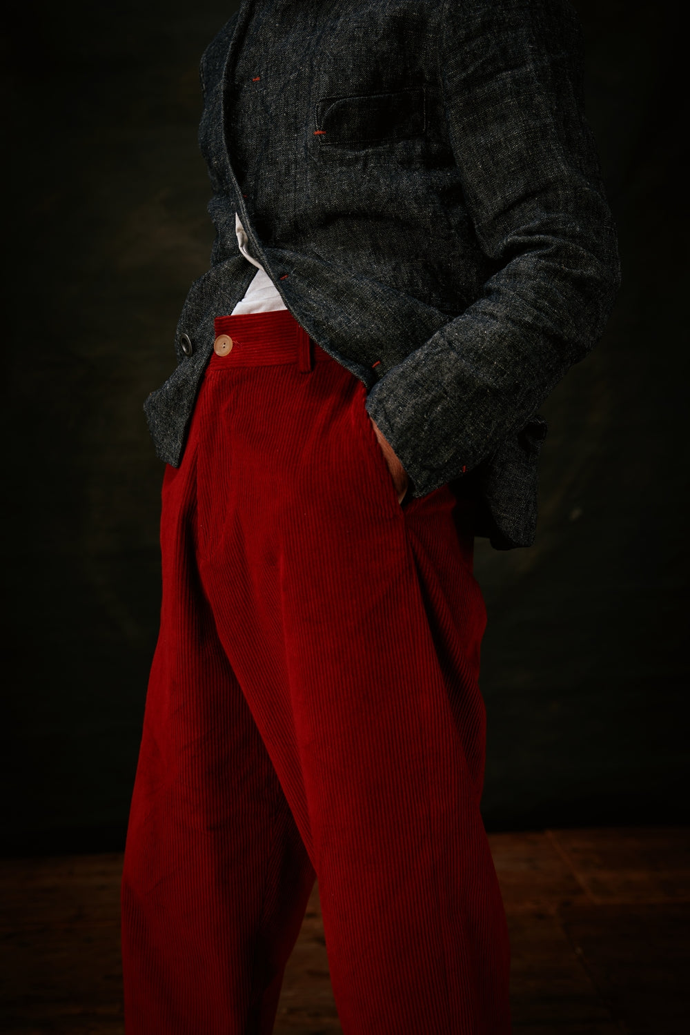 HACKNEY UNION WORKHOUSE - ALFIE TROUSER CORDUROY - RUST
