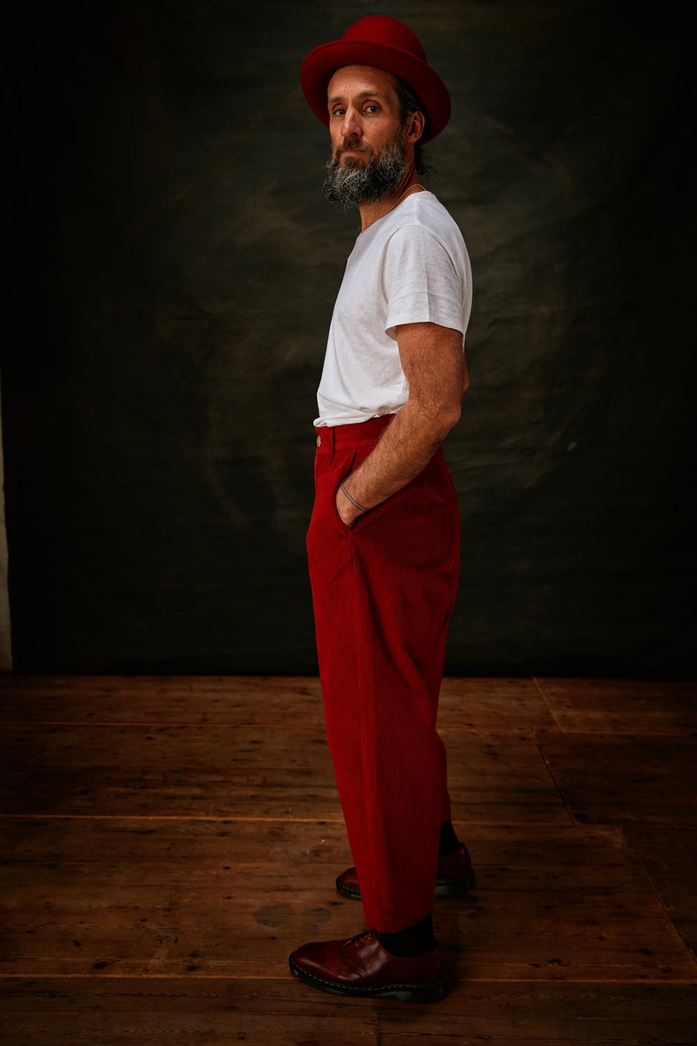 HACKNEY UNION WORKHOUSE - ALFIE TROUSER CORDUROY - RUST
