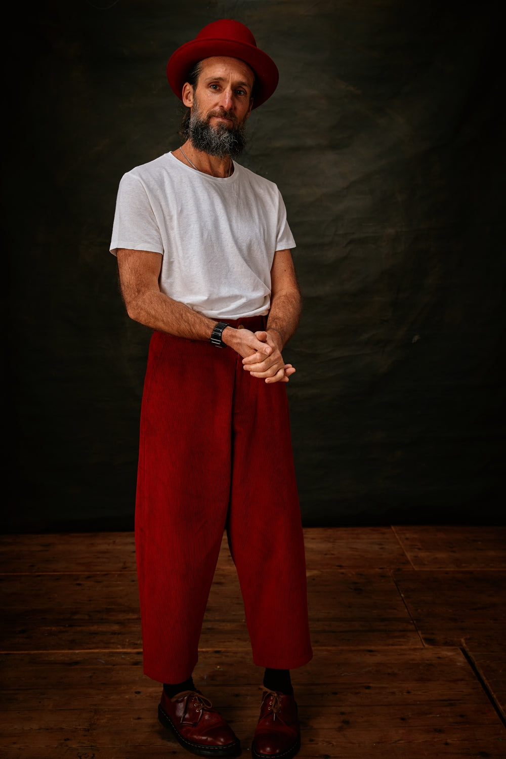 HACKNEY UNION WORKHOUSE - ALFIE TROUSER CORDUROY - RUST