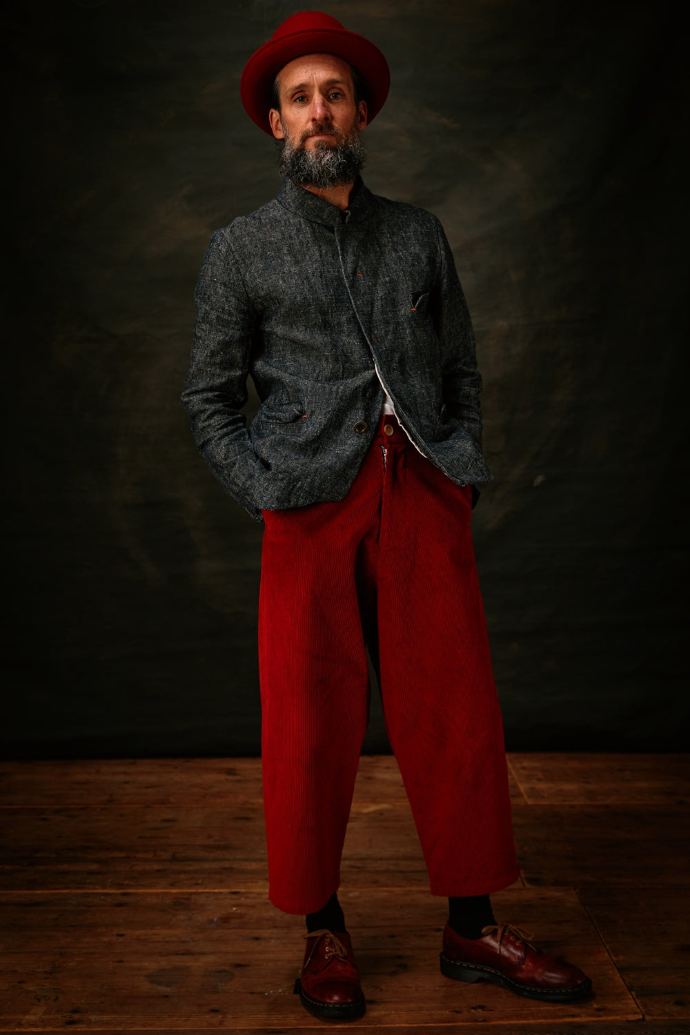 HACKNEY UNION WORKHOUSE - ALFIE TROUSER CORDUROY - RUST