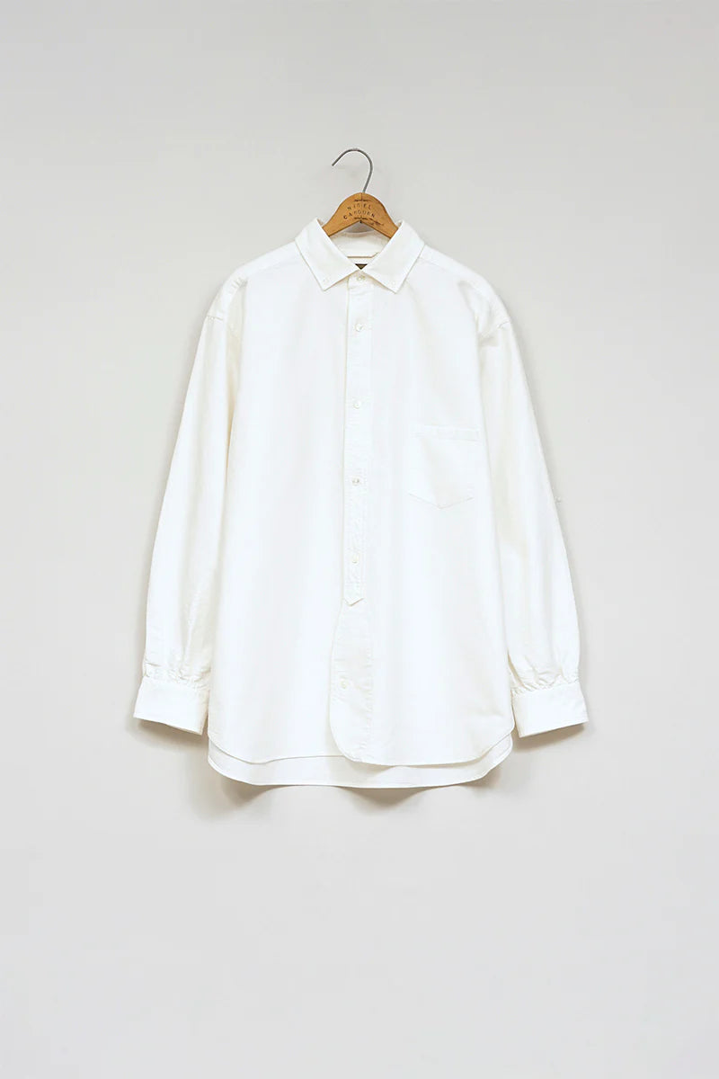 Nigel Cabourn - BRITISH OFFICERS SHIRT TYPE2 OX - WHITE