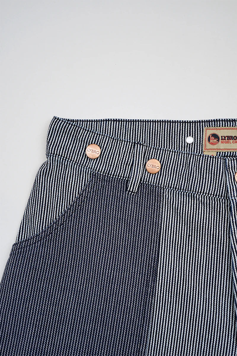 【再値下げ】Nigel Cabourn LYBRO - PT02-01-HI WORK PANT - INDIGO HICKORY STRIPE