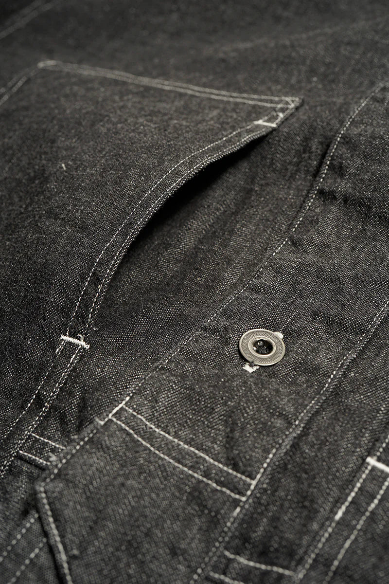 Nigel Cabourn - UTILITY SHIRT TYPE2 - 10oz DENIM BLACK