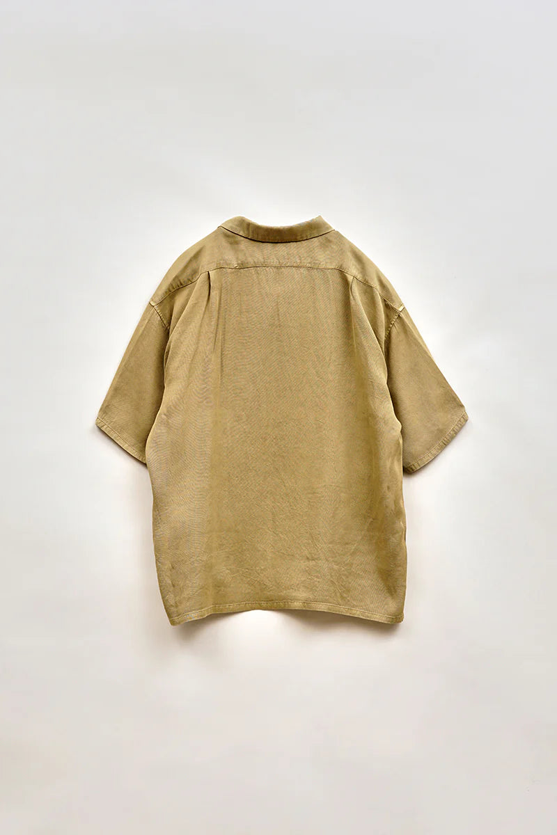 Nigel Cabourn - ARMY SHIRT S/S RAYON PIGMENT - CAMEL