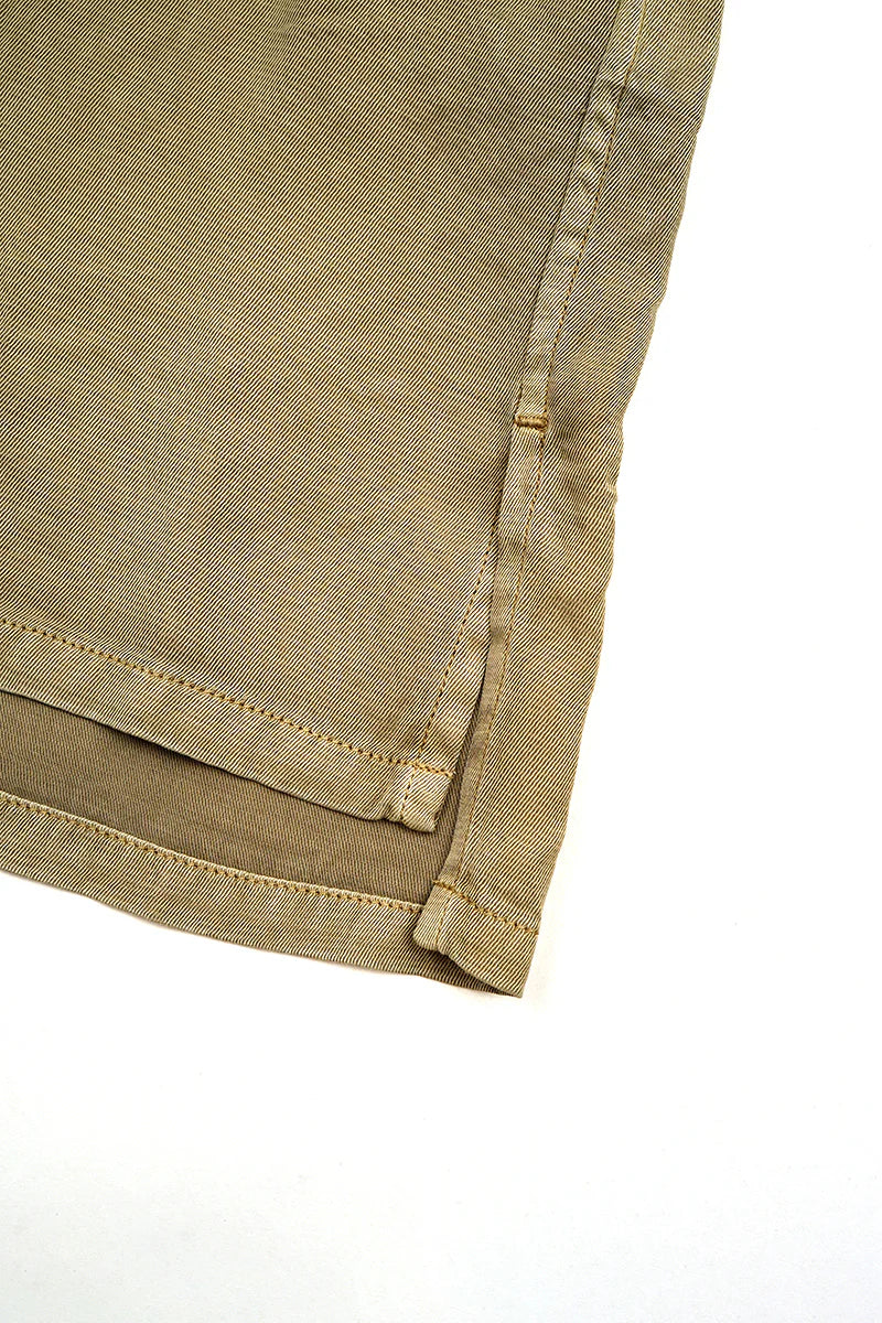 Nigel Cabourn - ARMY SHIRT S/S RAYON PIGMENT - CAMEL