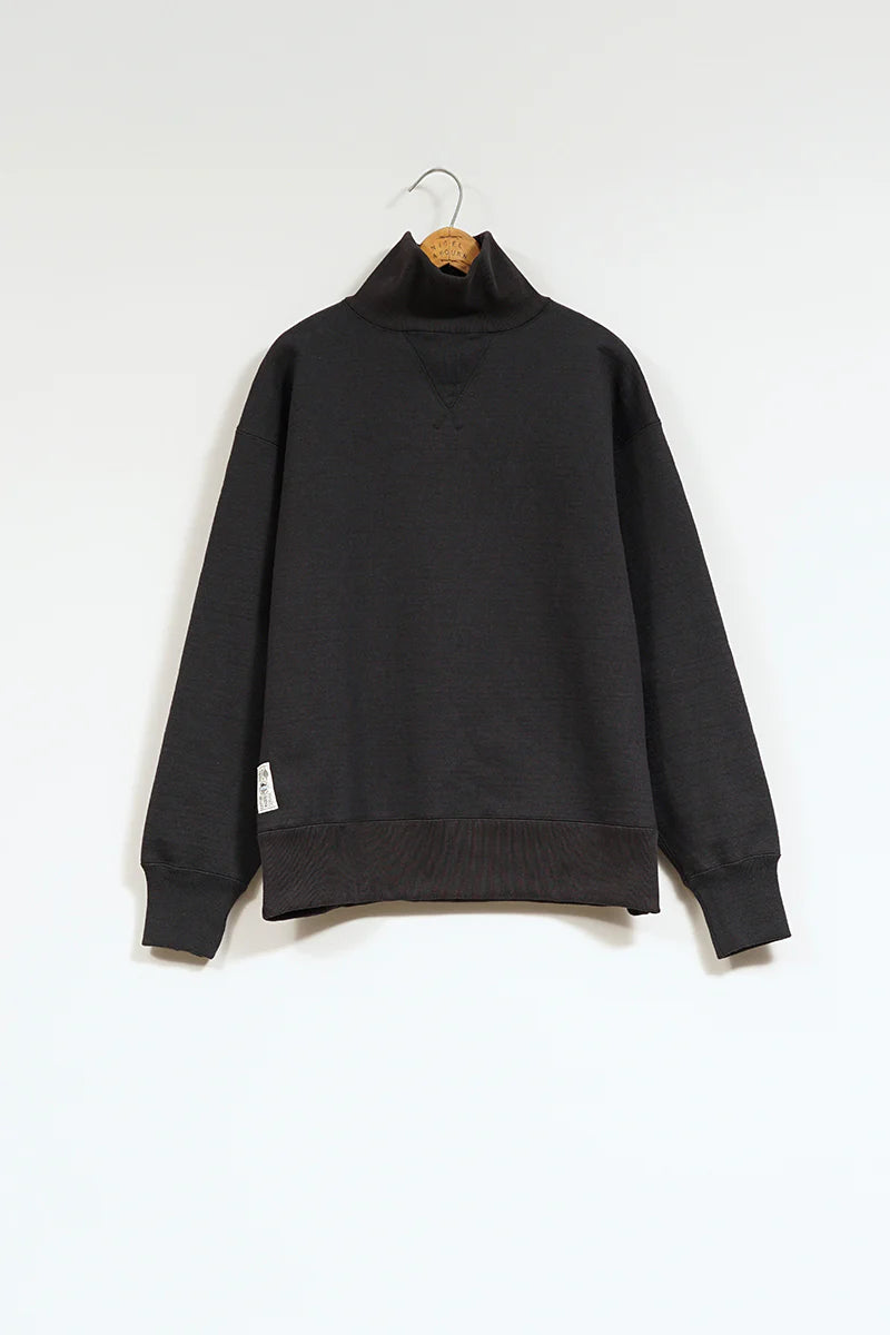 Nigel Cabourn - HIGH NECK SWEAT SHIRT - BLACK