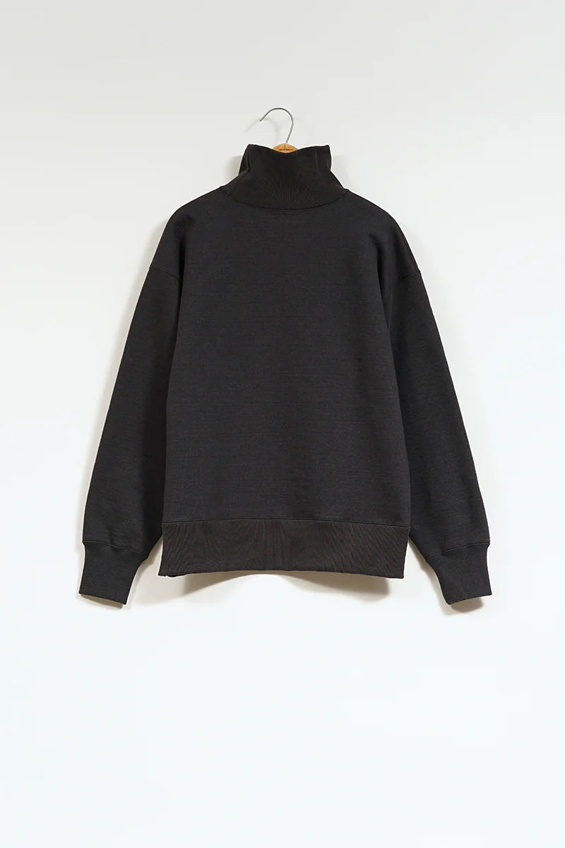 Nigel Cabourn - HIGH NECK SWEAT SHIRT - BLACK