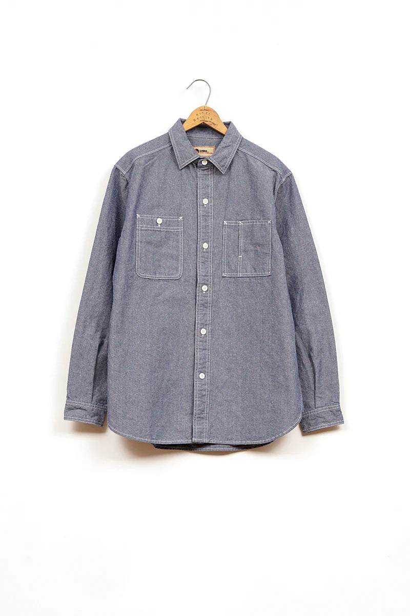 Nigel Cabourn LYBRO - SH01 CHAMBRAY SHIRT - INDIGO