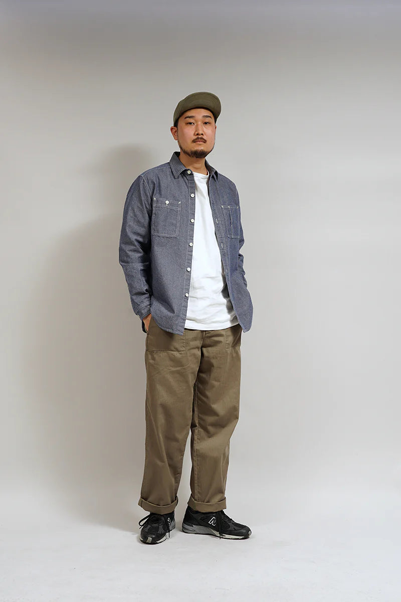 Nigel Cabourn LYBRO - SH01 CHAMBRAY SHIRT - INDIGO