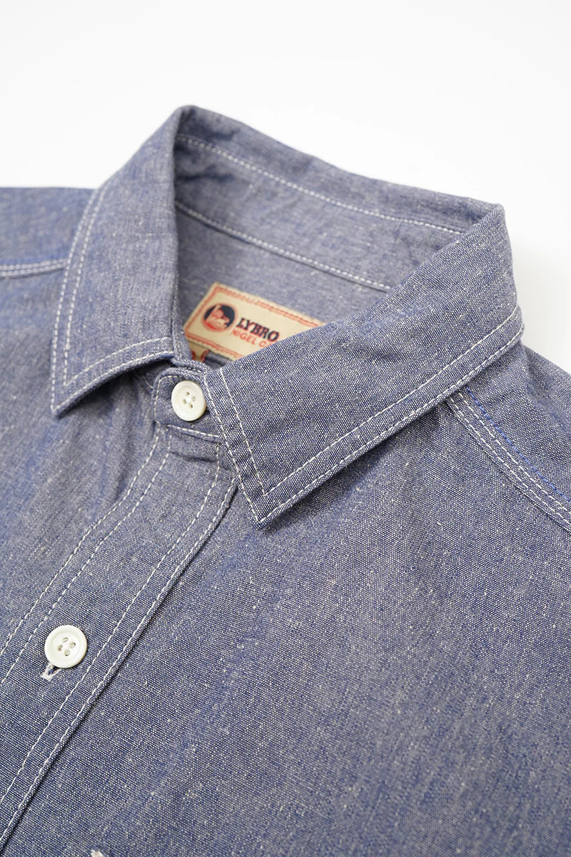 Nigel Cabourn LYBRO - SH01 CHAMBRAY SHIRT - INDIGO