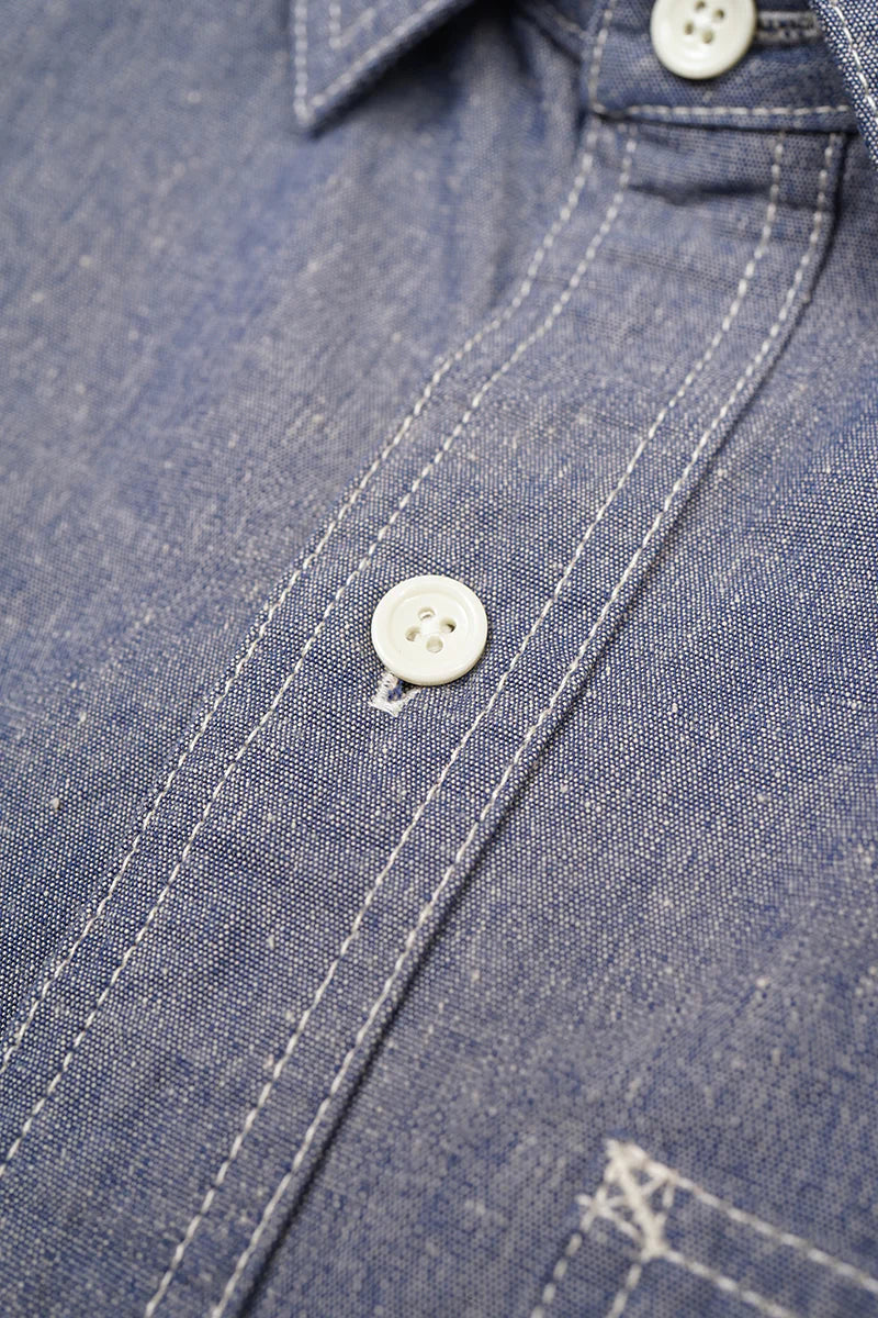 Nigel Cabourn LYBRO - SH01 CHAMBRAY SHIRT - INDIGO