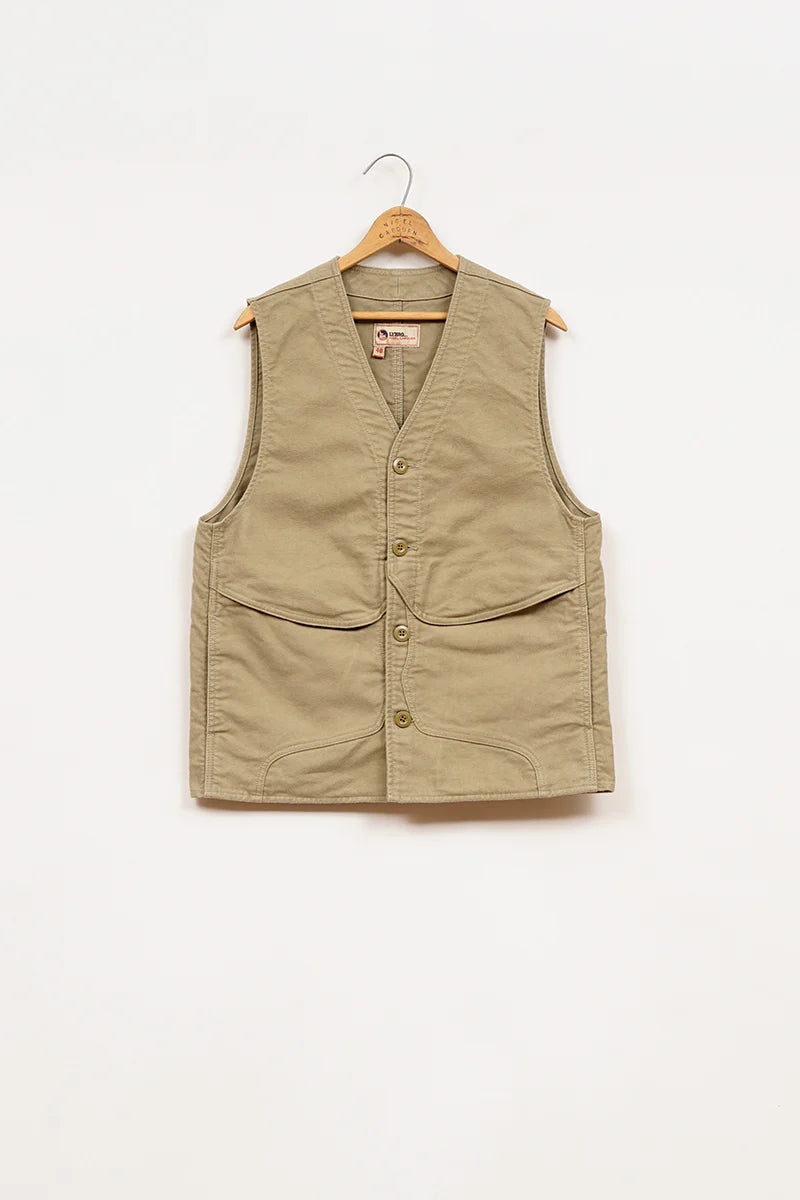 Nigel Cabourn LYBRO - V01-M WORK VEST - MOLESKIN