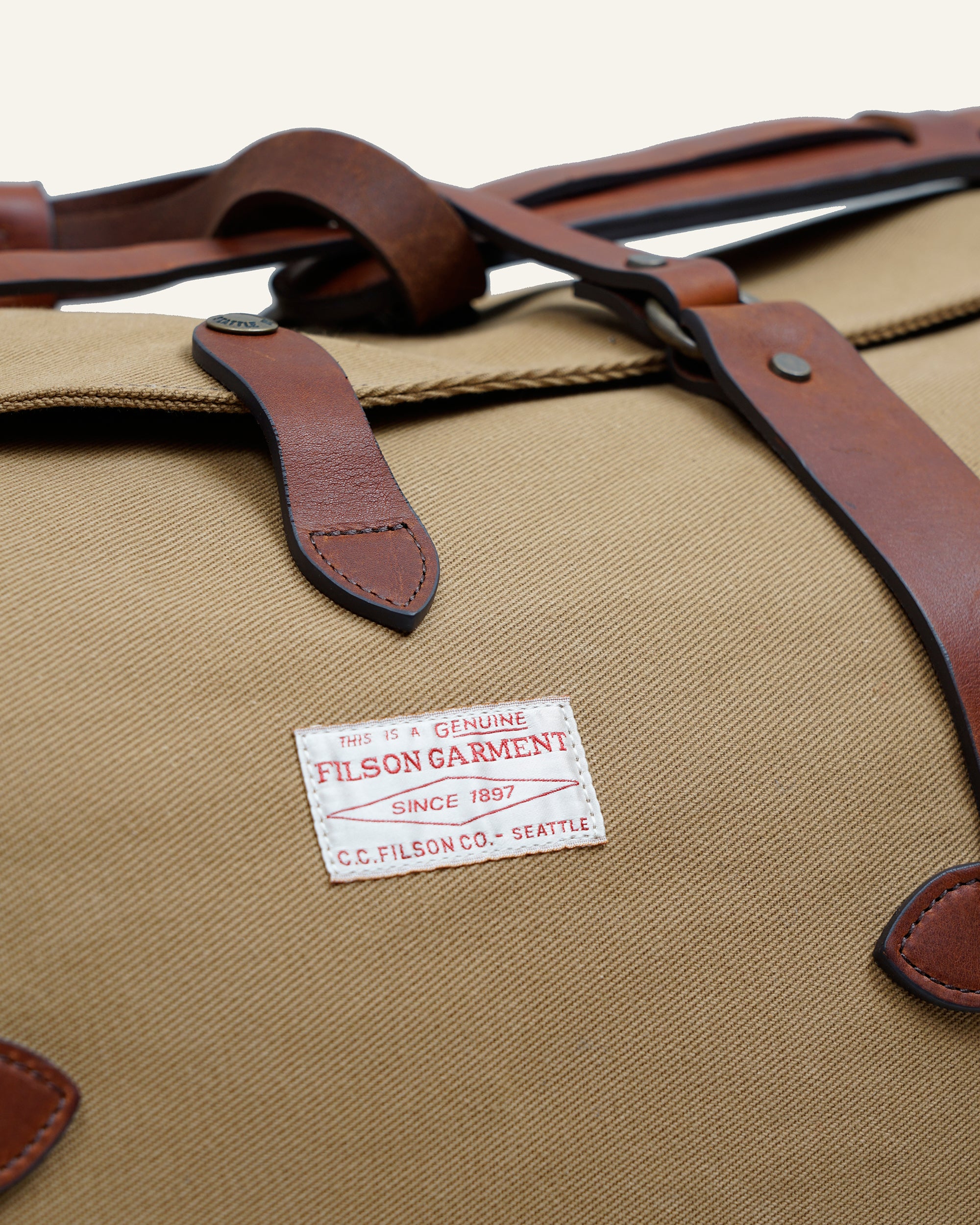 JUNYA WATANABE MAN × FILSON - WP K204 051 TAN/BROWN - LARGE DUFFLE BAG