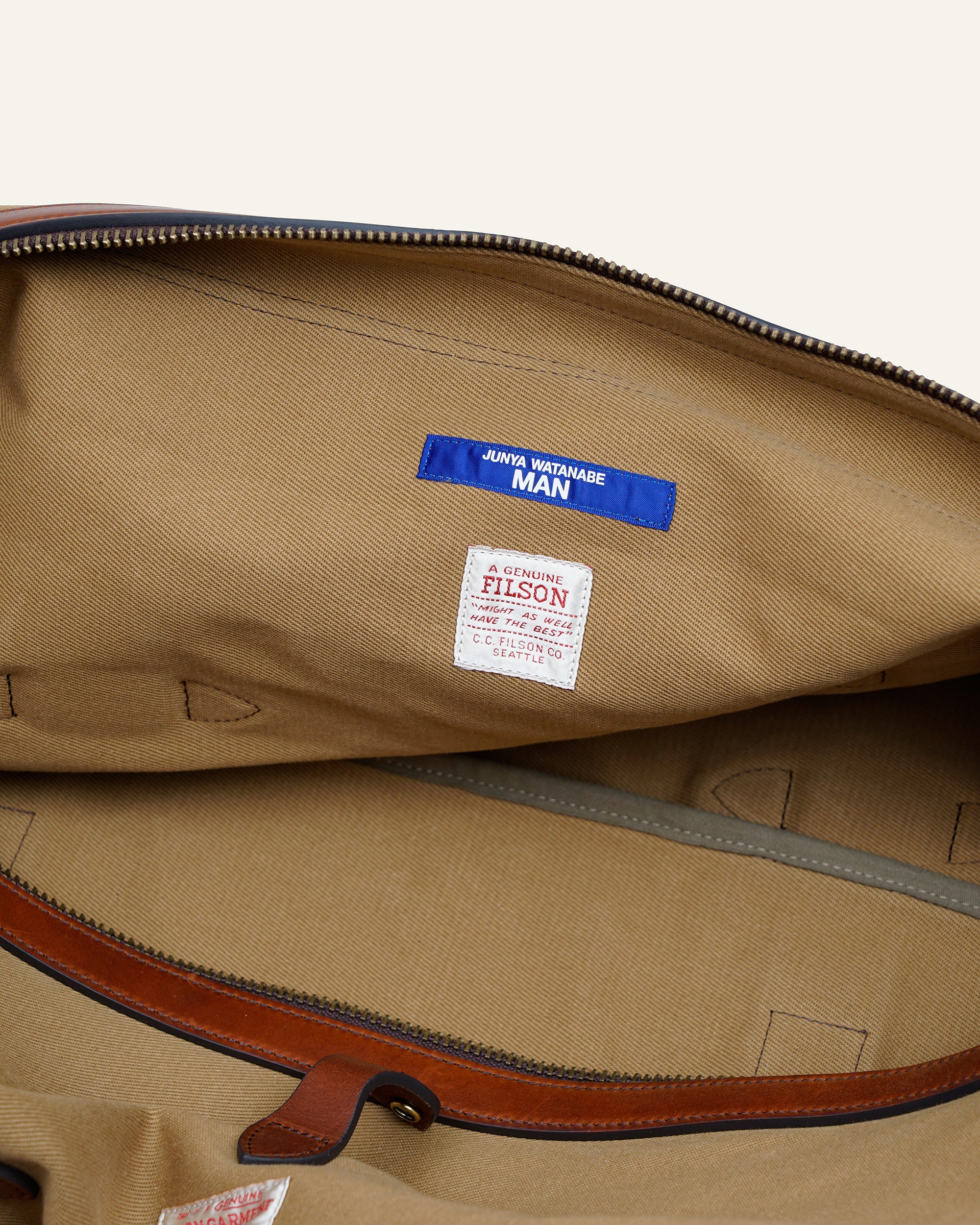 JUNYA WATANABE MAN × FILSON - WP K204 051 TAN/BROWN - LARGE DUFFLE BAG