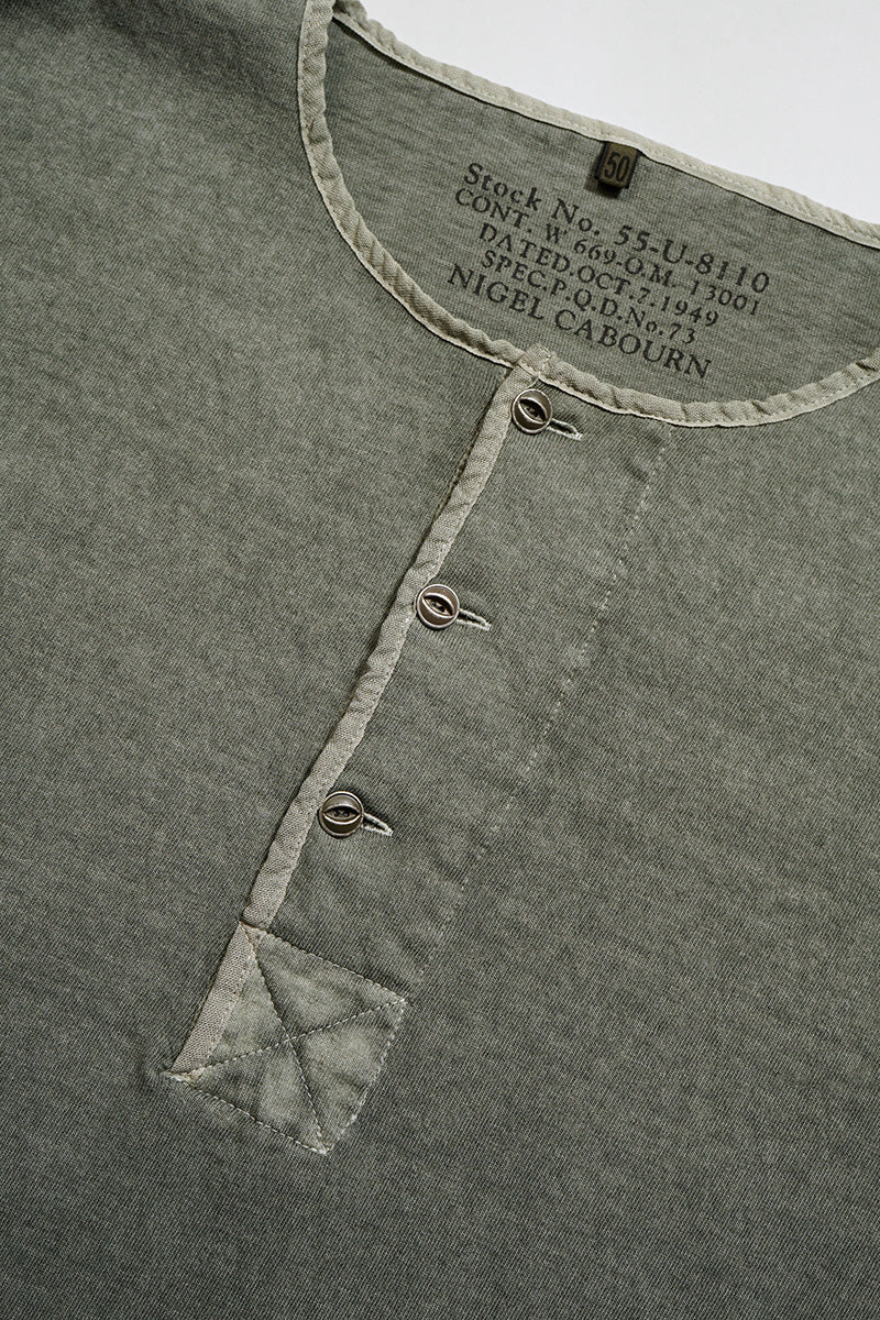 Nigel Cabourn - 50s HENLEY NECK SHIRT - PIGMENT