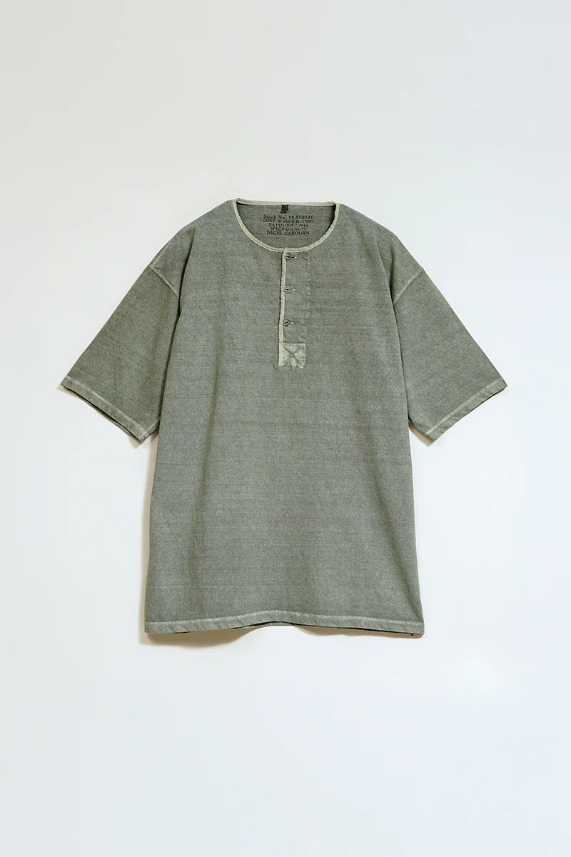 Nigel Cabourn - 50s HENLEY NECK SHIRT - PIGMENT