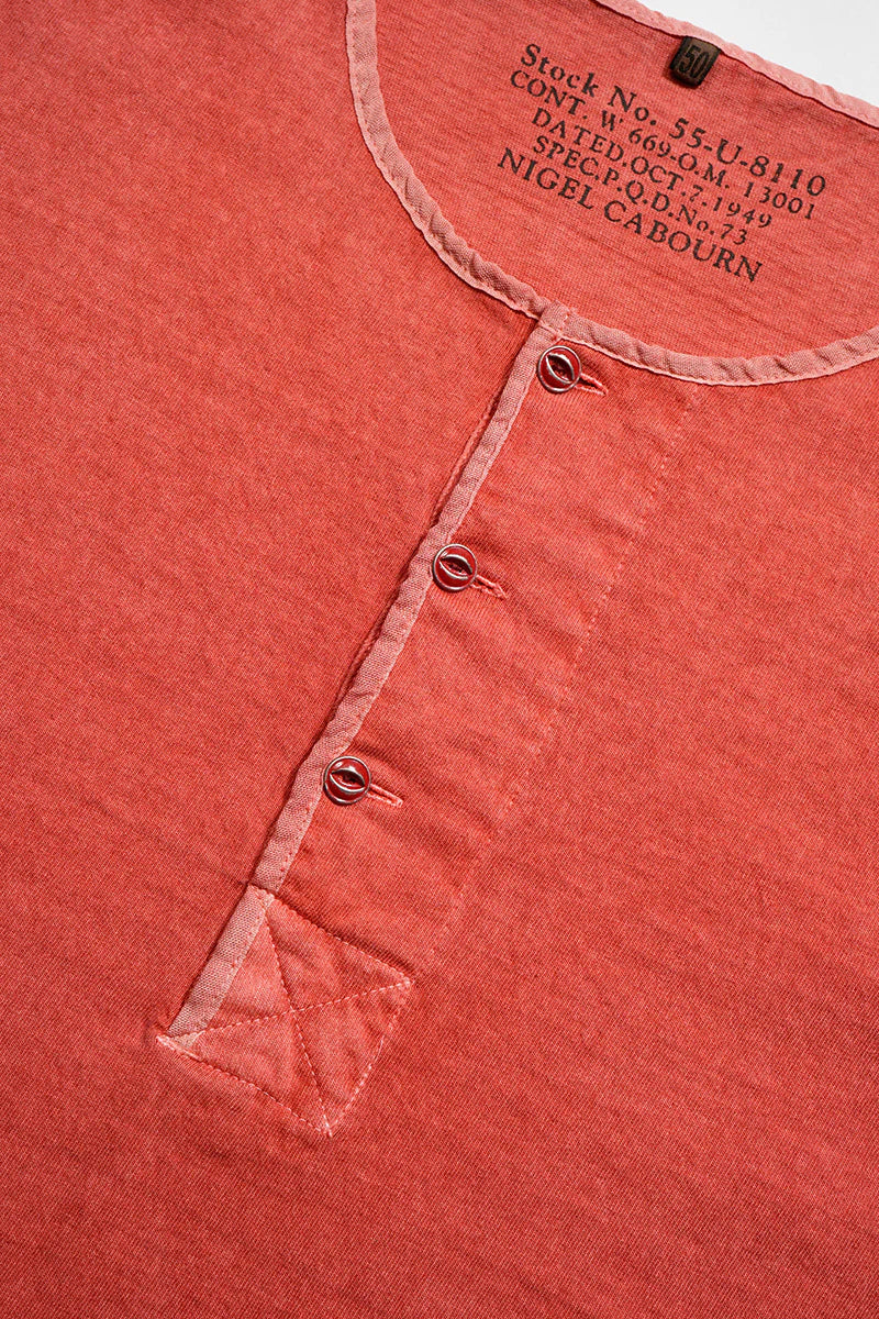 Nigel Cabourn - 50s HENLEY NECK SHIRT - PIGMENT