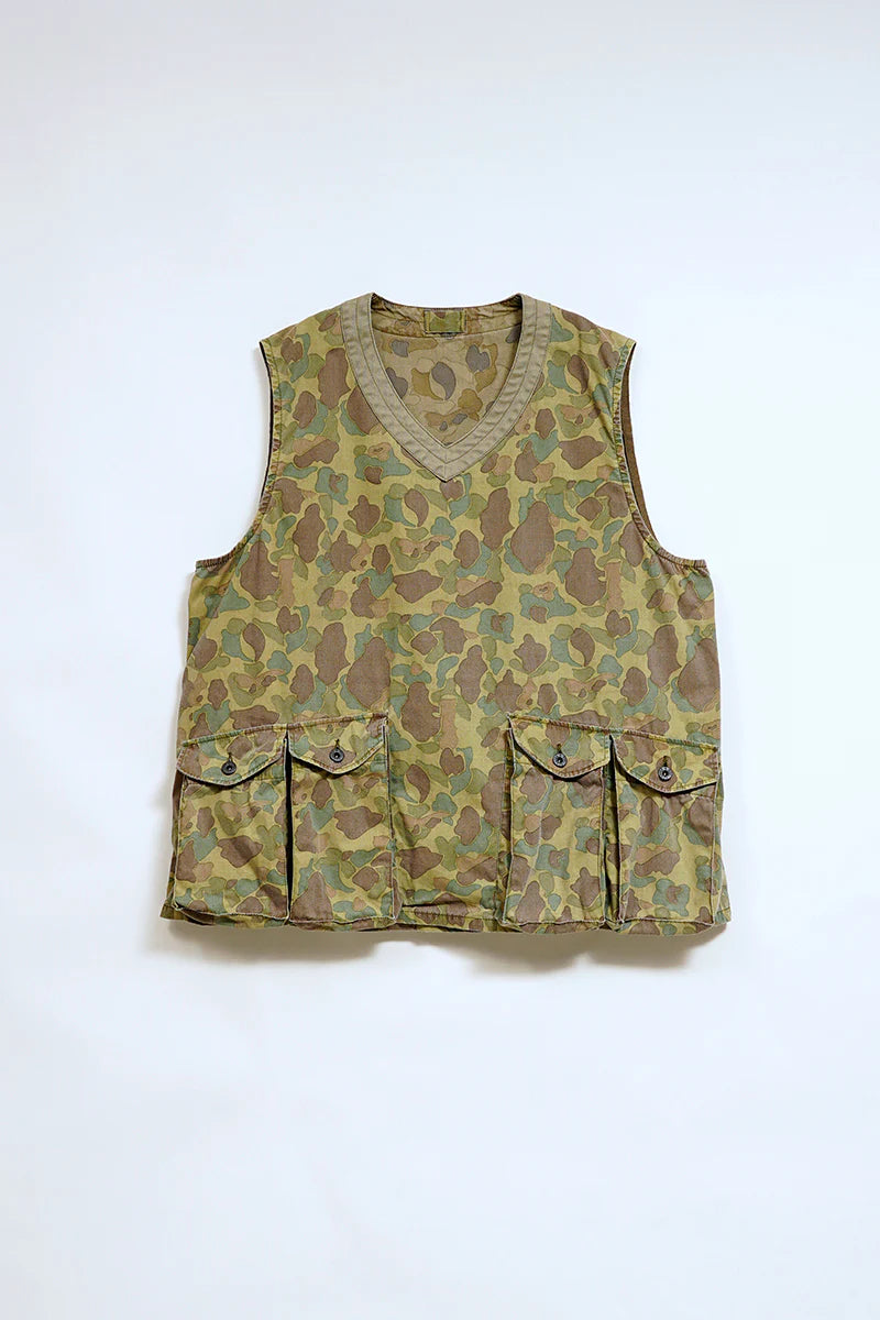 Nigel Cabourn - PULLOVER FISHING VEST - DUCK HUNTER CAMO