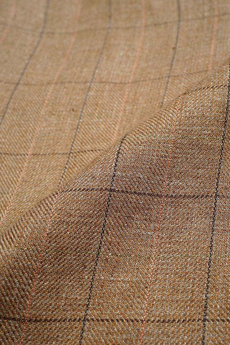 Nigel Cabourn - RANCH WORKER VEST - HEMP LINEN CHECK